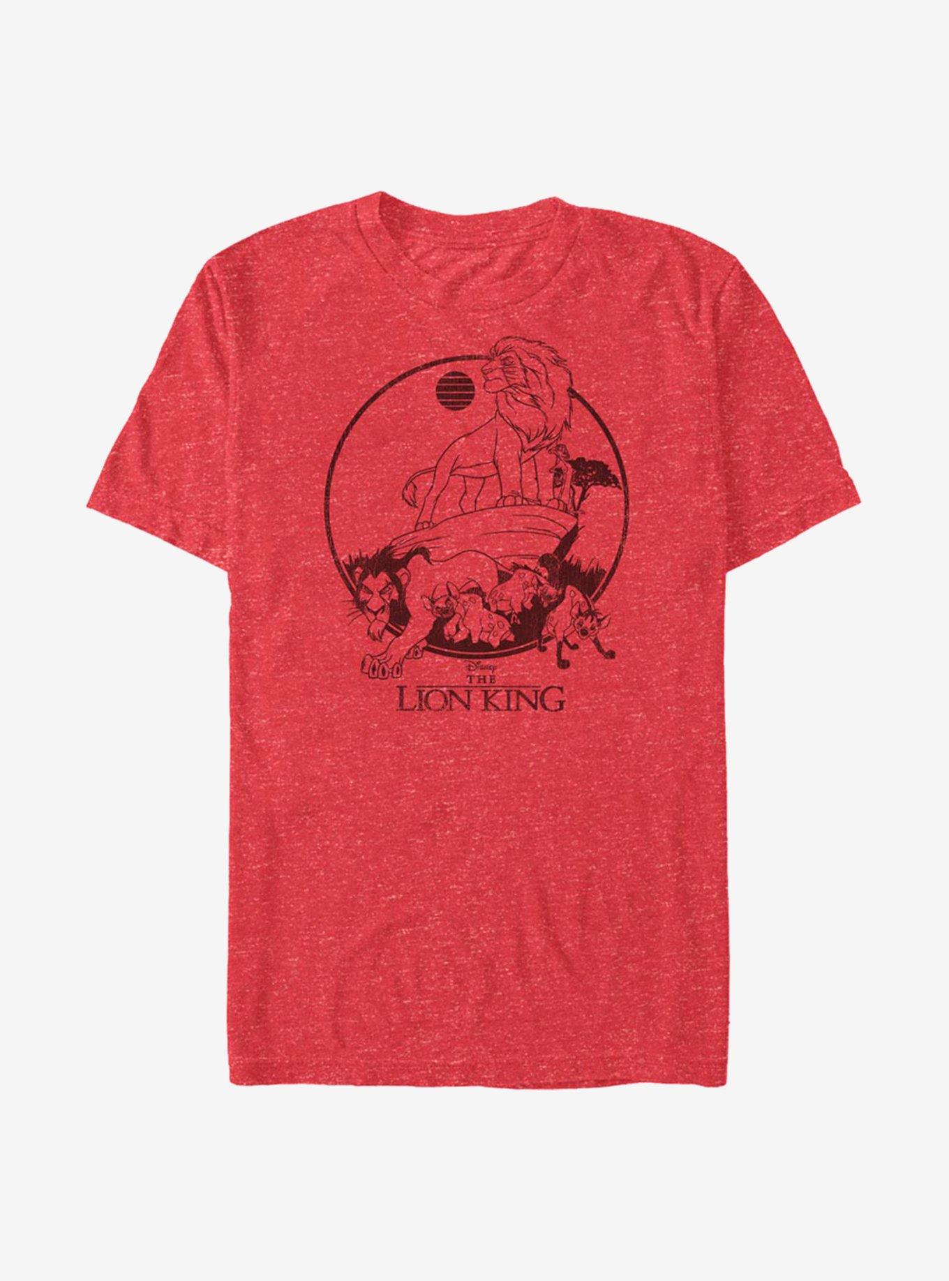 Disney The Lion King The Lion Sunset T-Shirt, RED HTR, hi-res