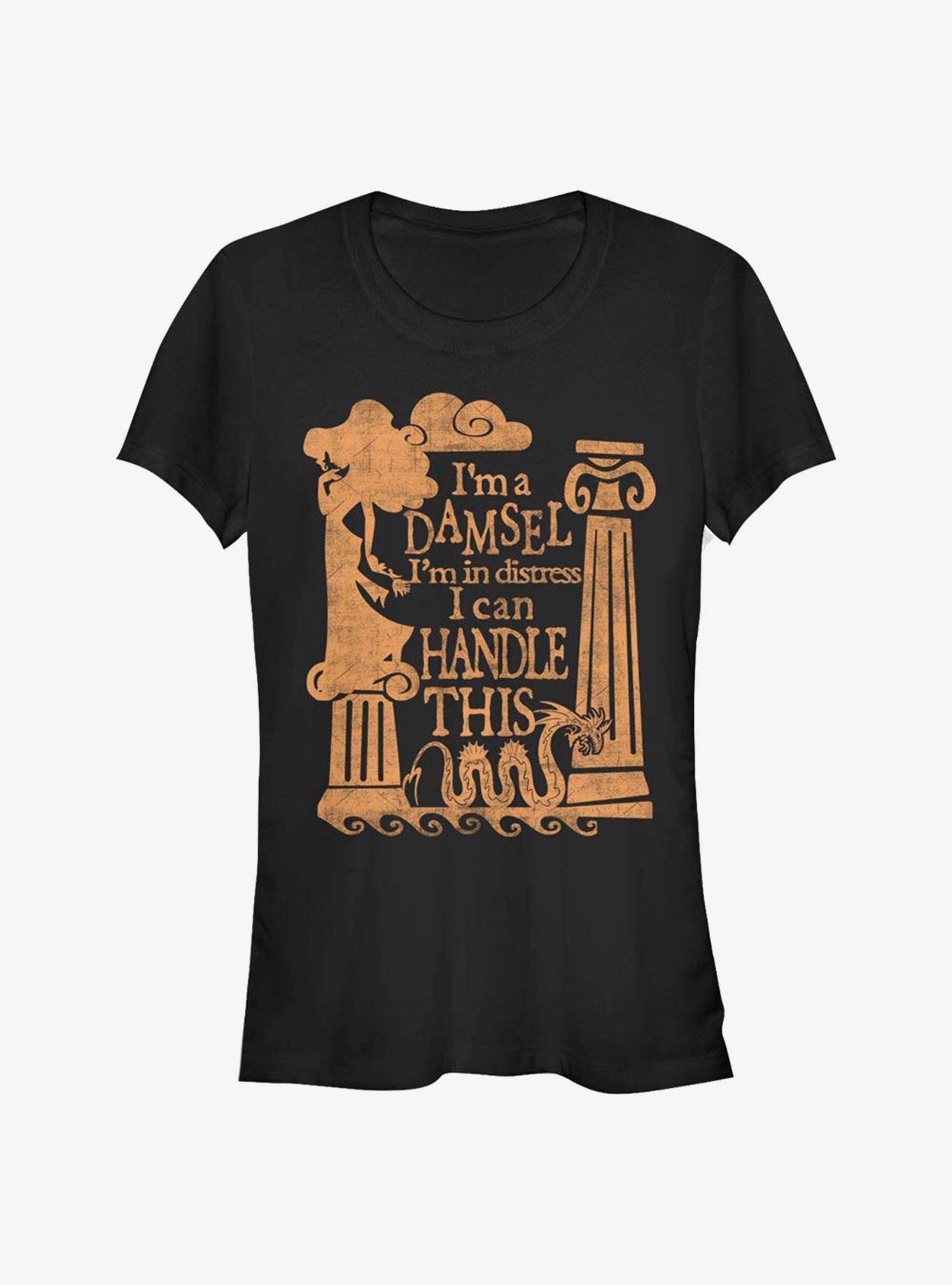 Disney Hercules I'm A Damsel Girls T-Shirt, BLACK, hi-res