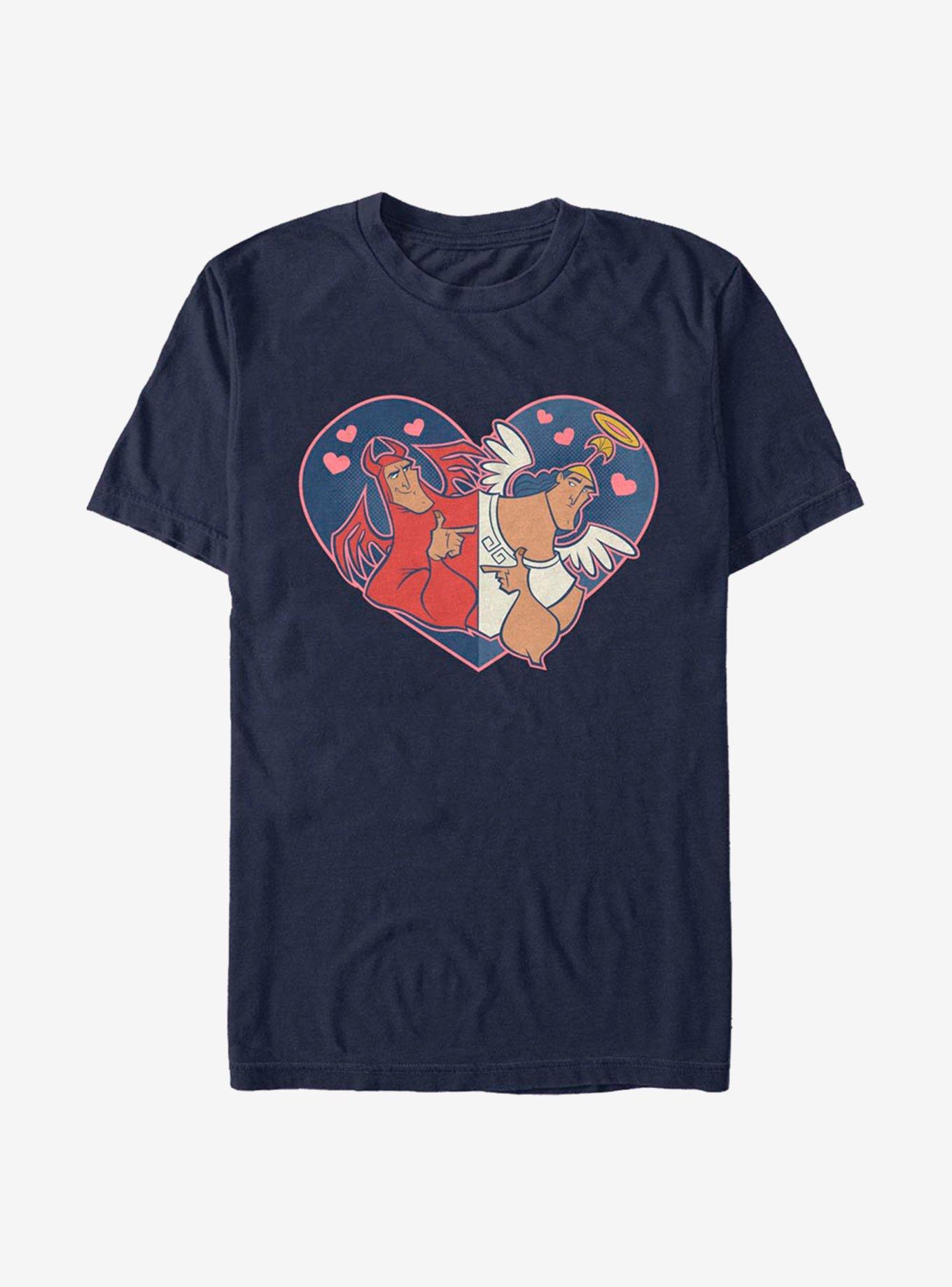 Disney The Emperor's New Groove Kronk Angel & Devil Heart T-Shirt