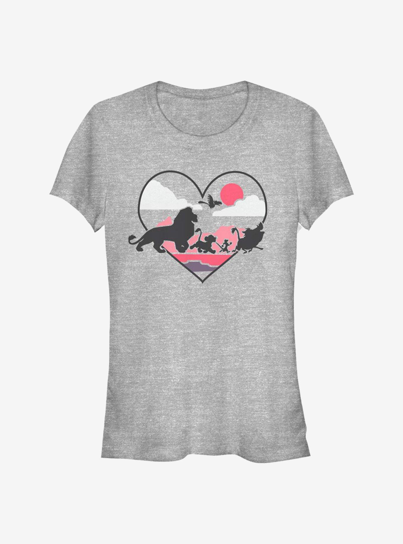 Disney The Lion King Heart Sunset Girls T-Shirt, ATH HTR, hi-res