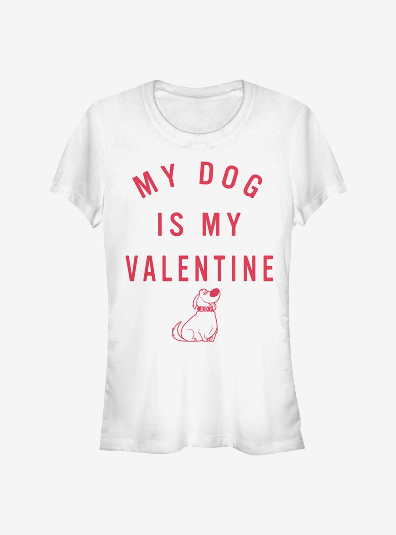 Disney Pixar Up Valentine Dug Girls T-Shirt, WHITE, hi-res