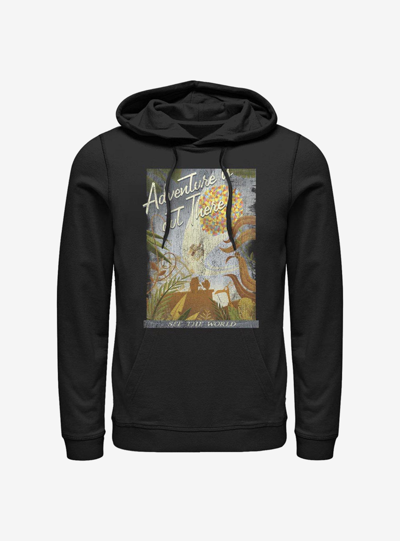 Disney Pixar Up Travel Poster Hoodie, BLACK, hi-res