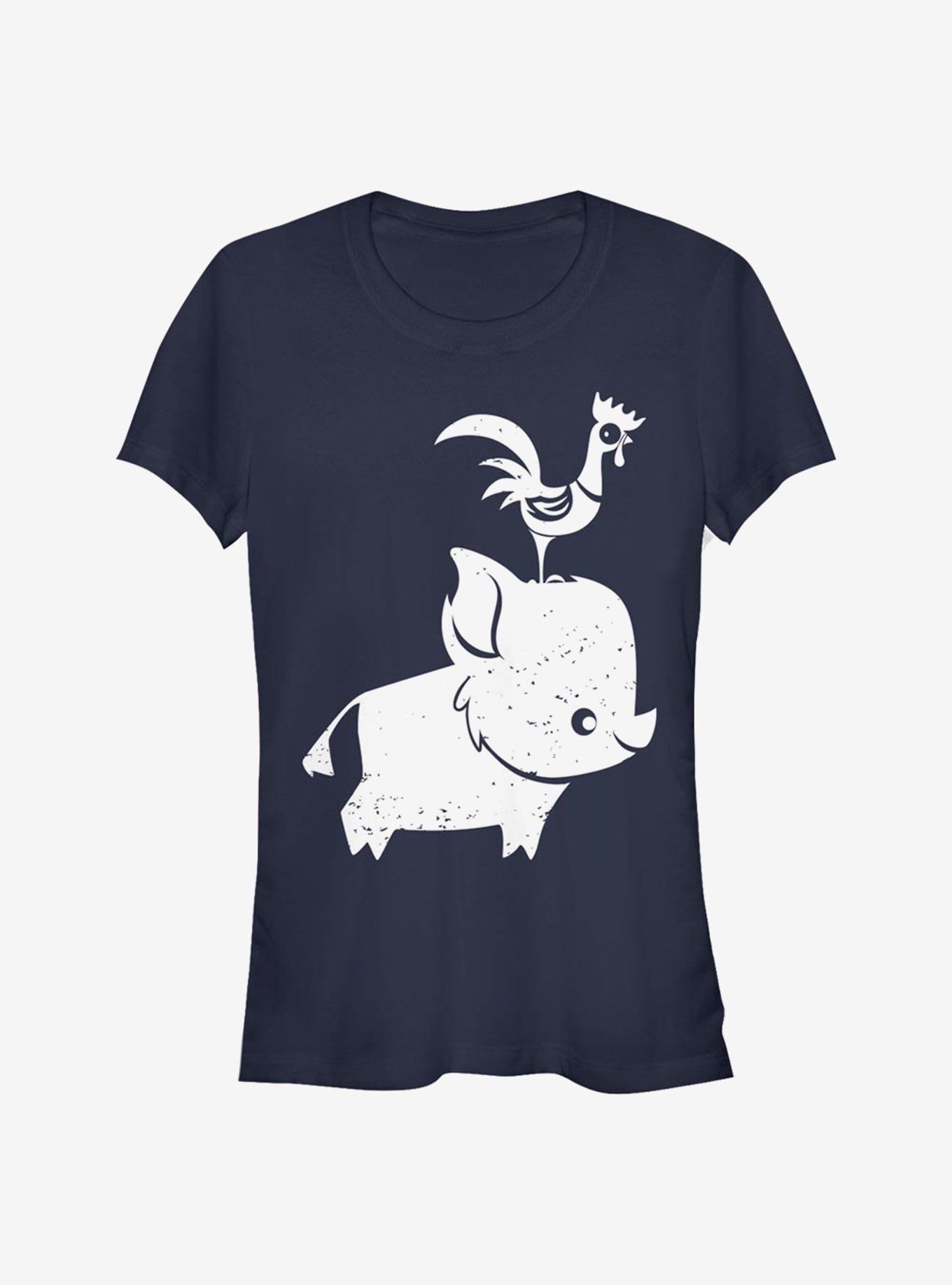 Disney Moana Pua And Hei Hei Girls T-Shirt, NAVY, hi-res