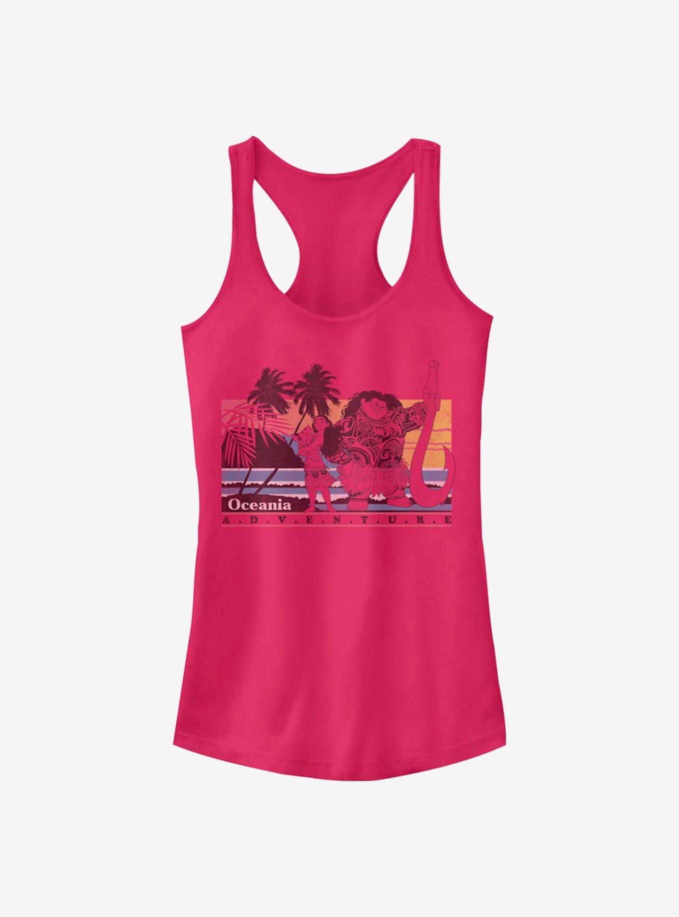 Disney Moana Oceania Adventure Girls Tank, RASPBERRY, hi-res