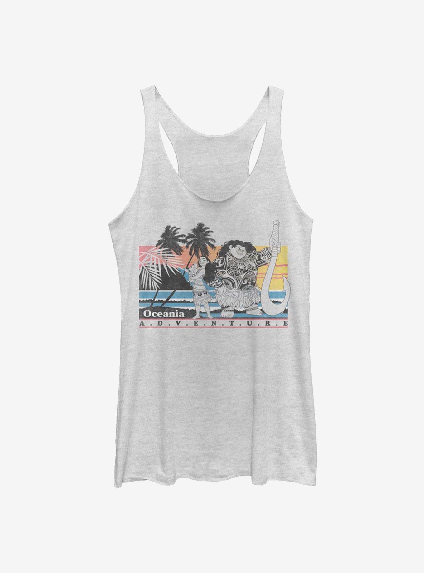 Disney Moana Oceania Adventure Girls Tank, WHITE HTR, hi-res
