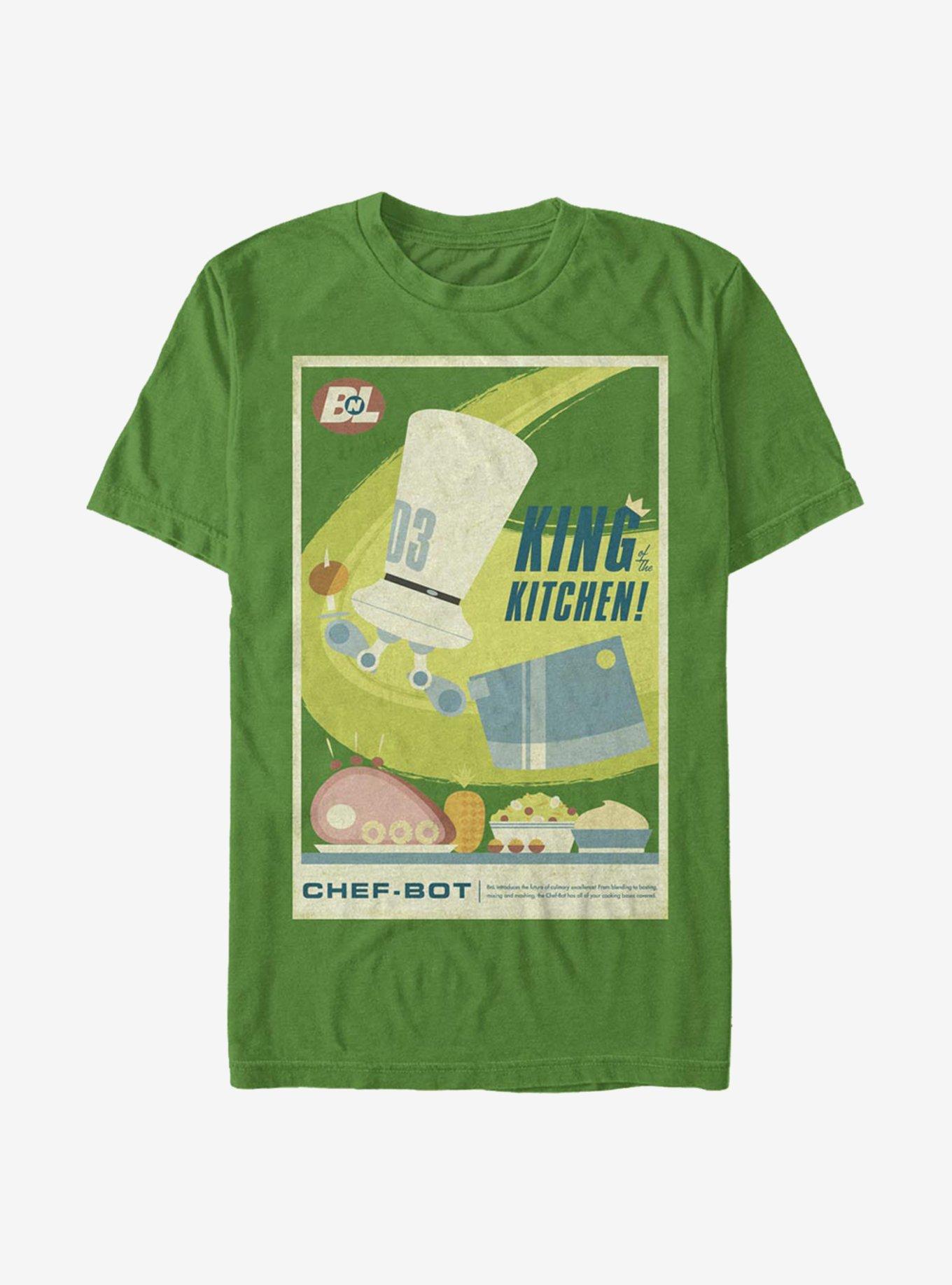 Disney Wall-E King Of The Kitchen Poster T-Shirt, KELLY, hi-res