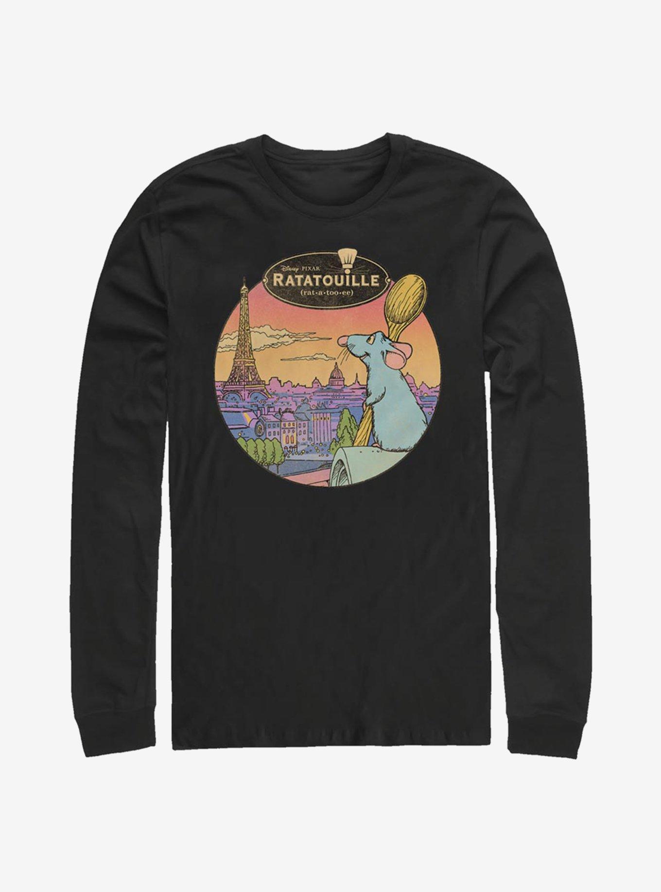 Disney Pixar Ratatouille Le Rat Parisian Long-Sleeve T-Shirt, BLACK, hi-res