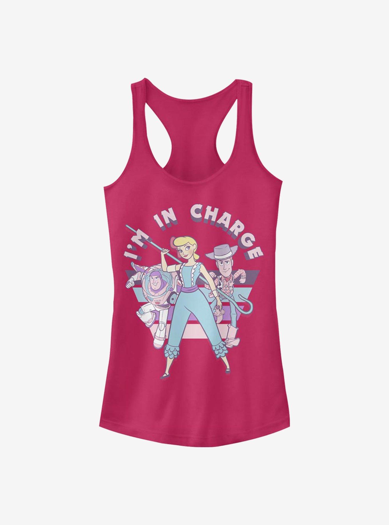 Disney Pixar Toy Story 4 I'm In Charge Girls Tank, RASPBERRY, hi-res