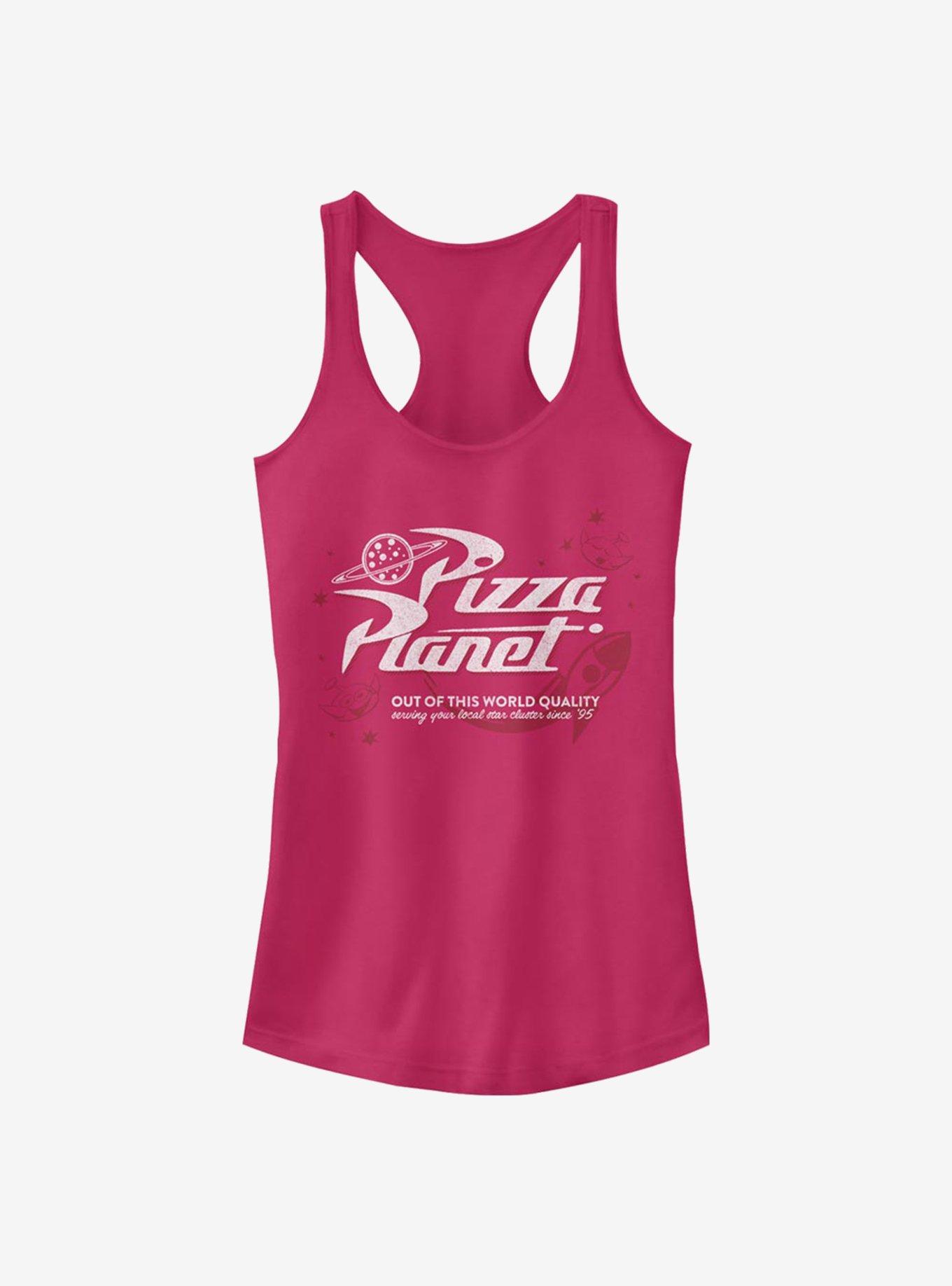 Disney Pixar Toy Story Retro Pizza Planet Girls Tank, RASPBERRY, hi-res