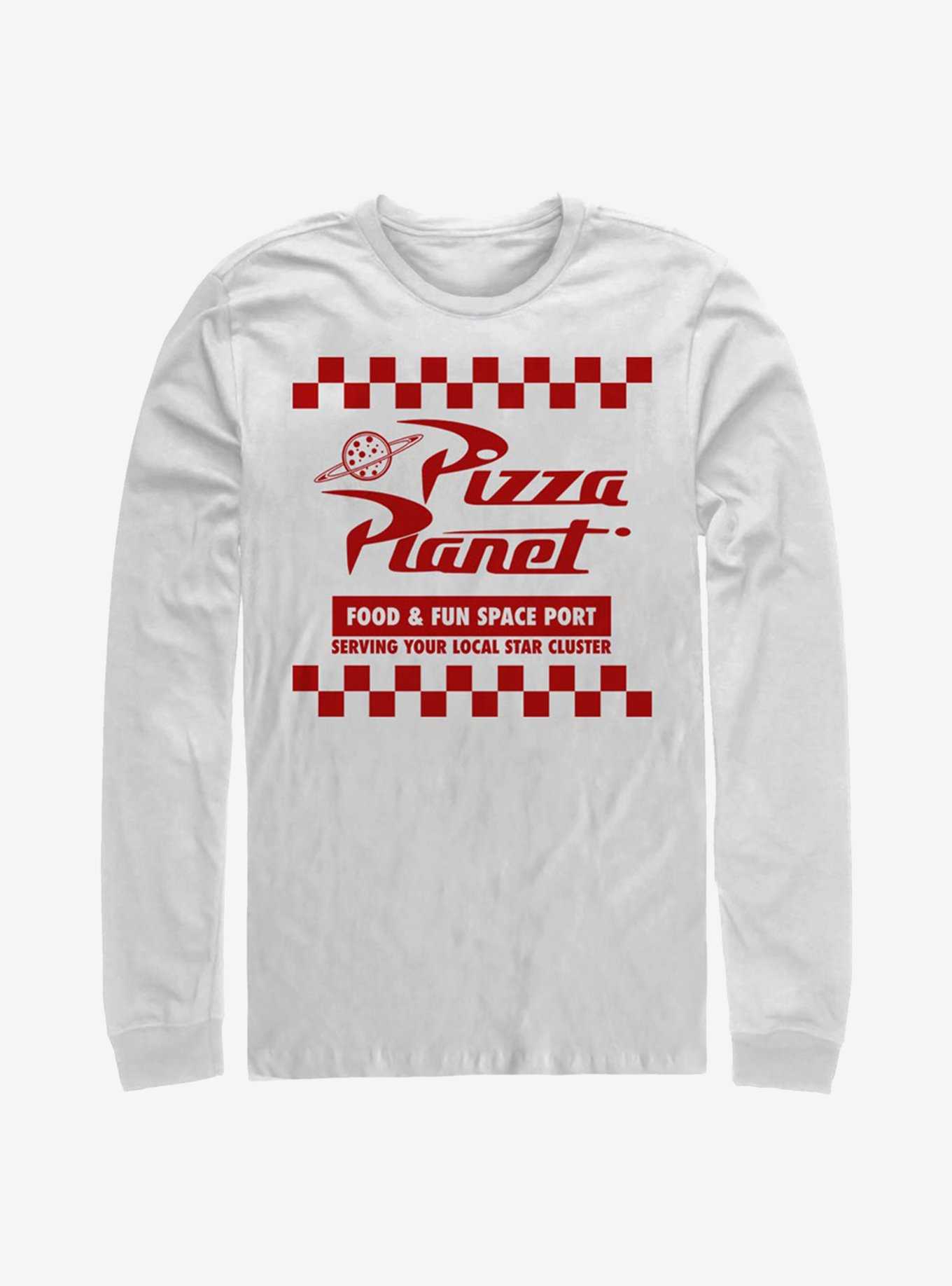 Pizza planet long hot sale sleeve shirt red