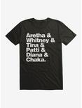 Black History Month Aretha Whitney Tina Patti Diana Chaka T-Shirt, , hi-res