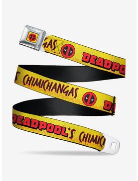 Marvel Deadpools Chimichangas Flames Yellow Black Red Seatbelt Belt, , hi-res