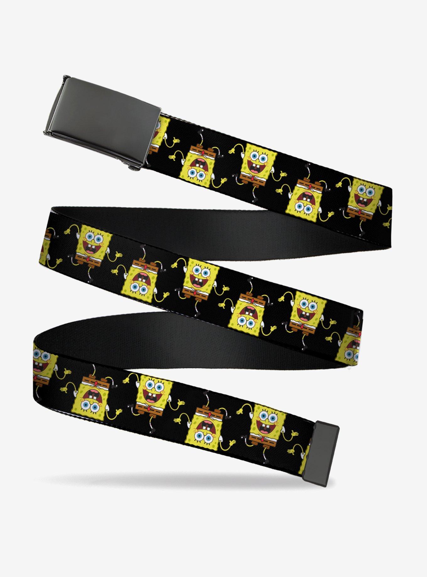 Spongebob Squarepants Wavy Arm Pose Flip Black Clamp Belt, , hi-res