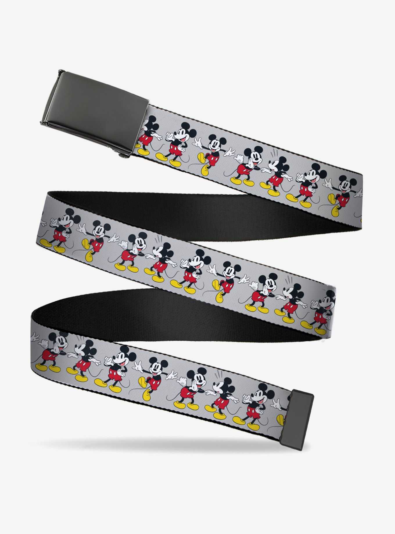 Disney Mickey Mouse Poses Gray Clamp Belt, , hi-res