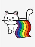 Cat with Pride Flag Enamel Pin - BoxLunch Exclusive, , hi-res