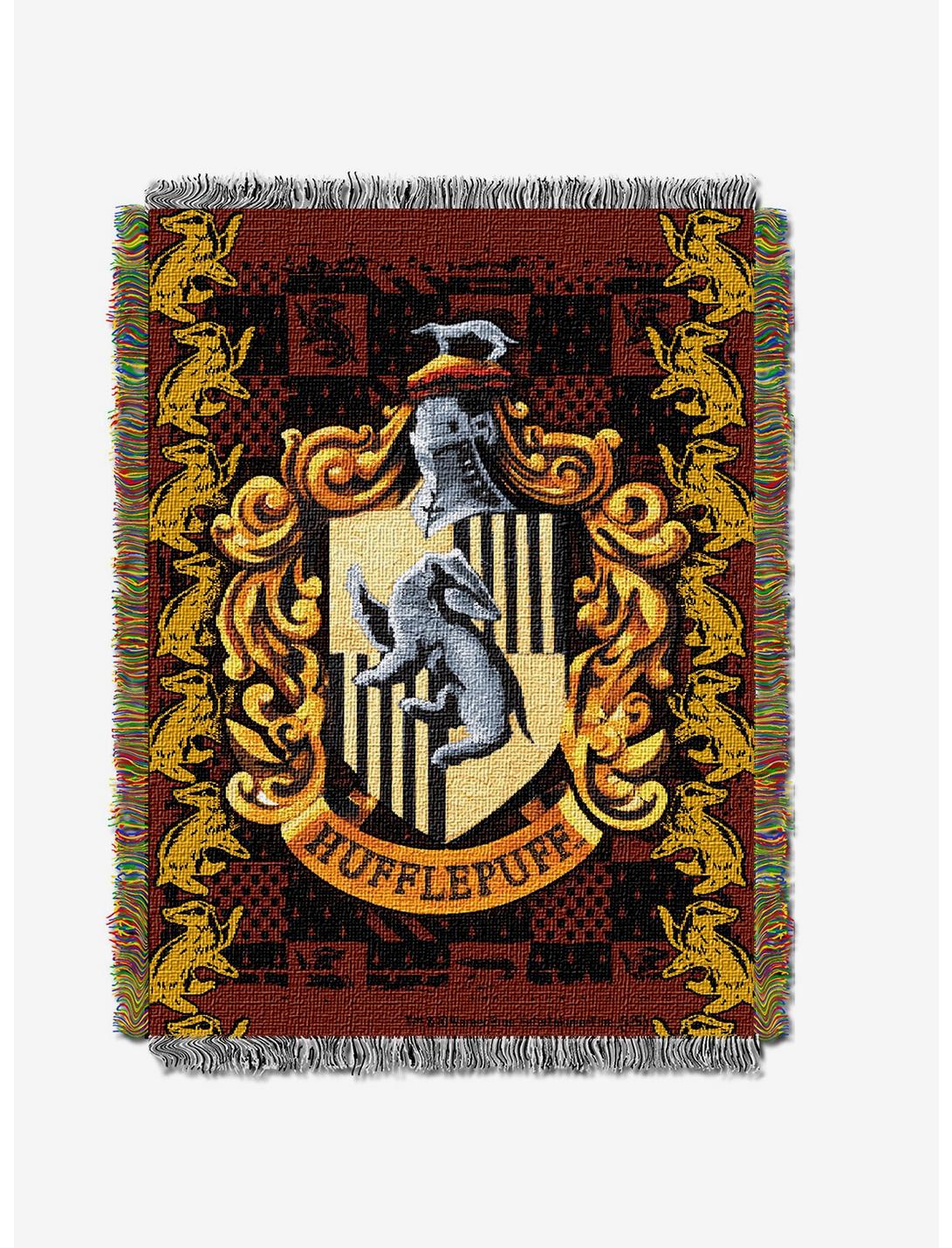 Harry Potter Hufflepuff Crest Tapestry Throw, , hi-res