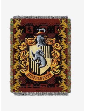 Plus Size Harry Potter Hufflepuff Crest Tapestry Throw, , hi-res