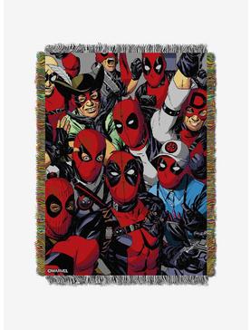 Plus Size Marvel Deadpool We Are All Here Tapestry Throw, , hi-res