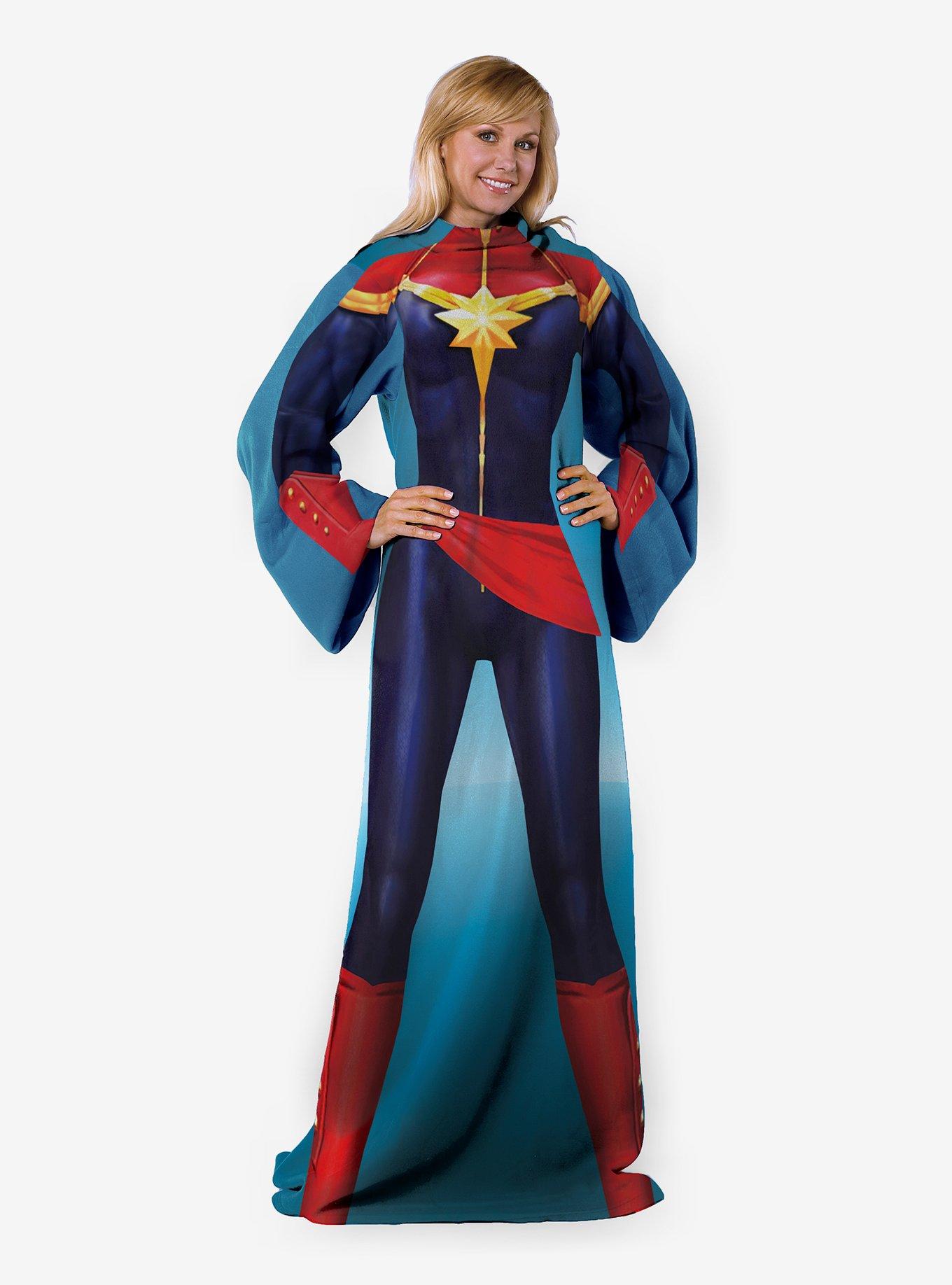 Marvel Mighty Captain Marvel Comfy Blanket, , hi-res