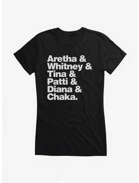 Black History Month Aretha Whitney Tina Patti Diana Chaka Girls T-Shirt, , hi-res