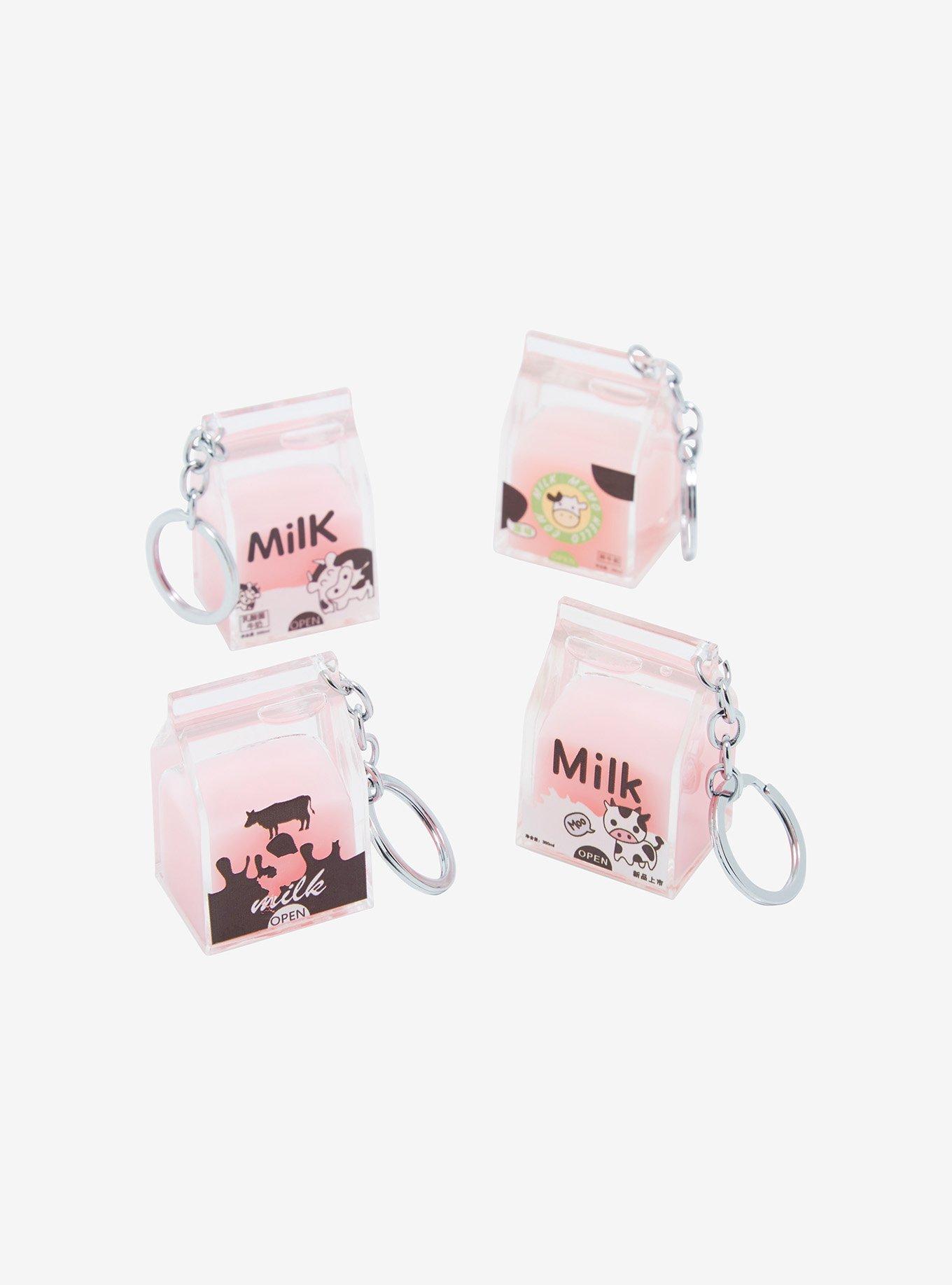 Pink Milk Carton Assorted Blind Key Chain