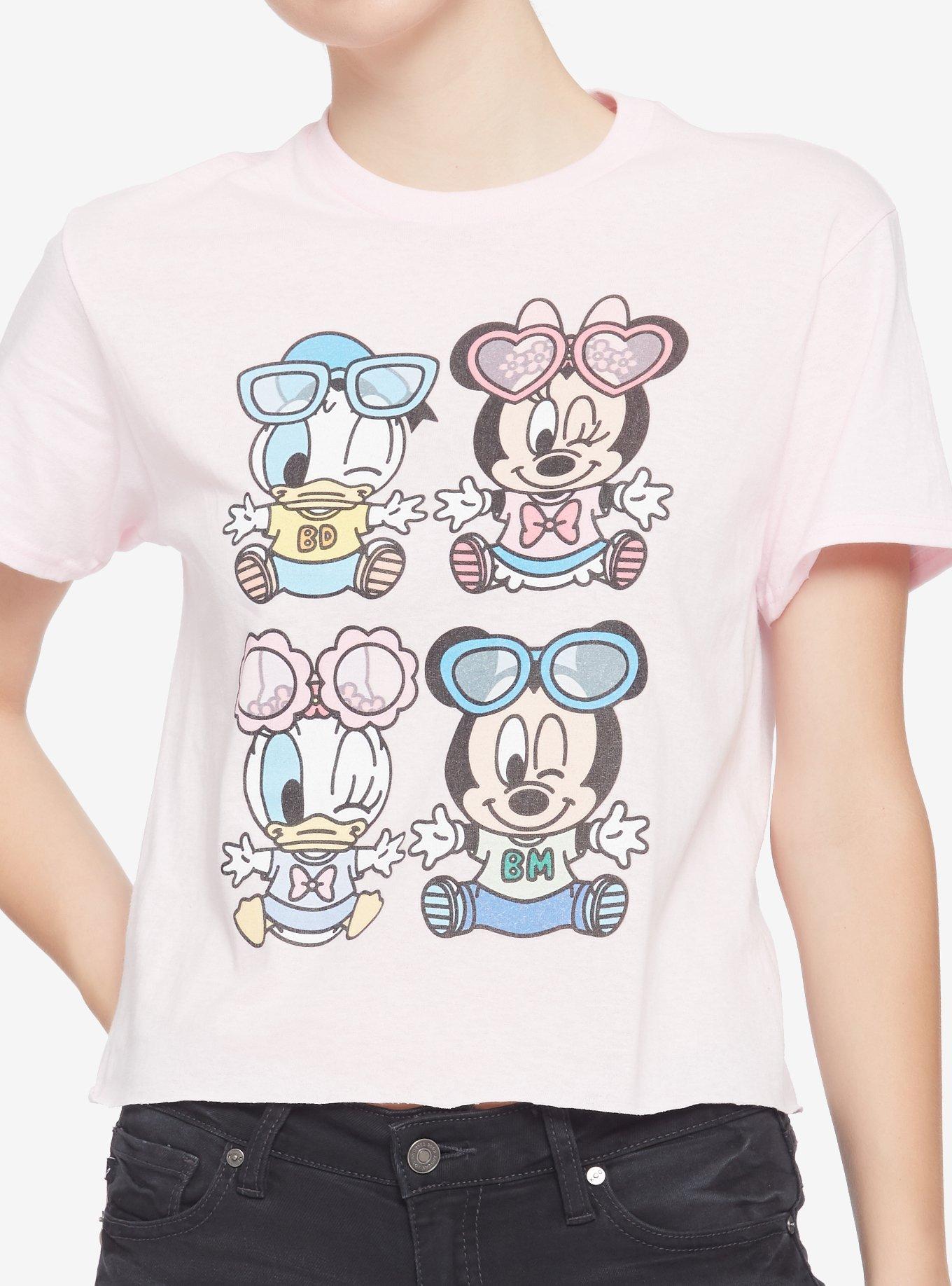 Disney Baby Mickey Mouse And Friends Girls Crop T-Shirt, MULTI, hi-res