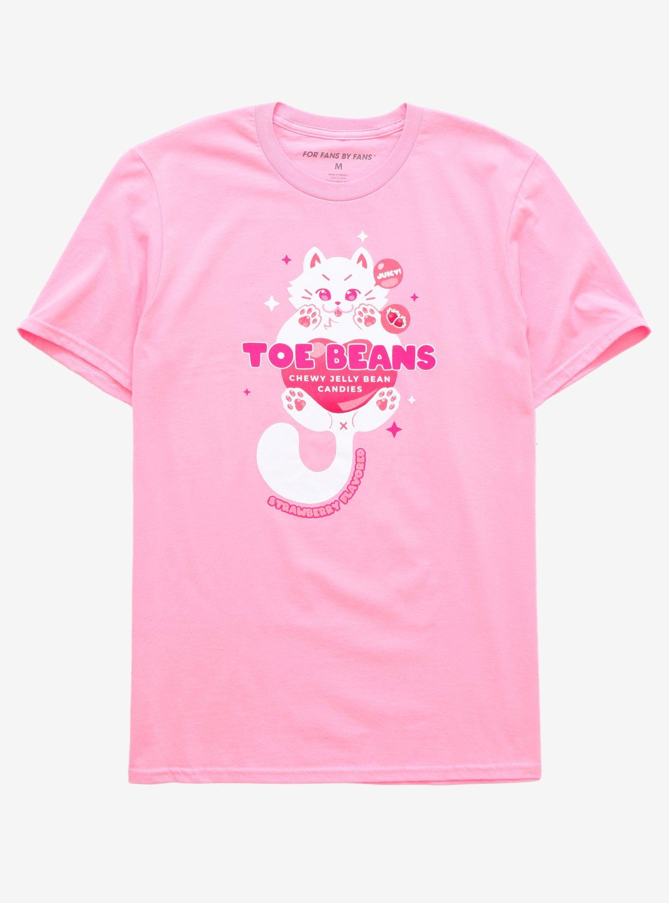 Cat Toe Beans Candy T-Shirt, PINK, hi-res