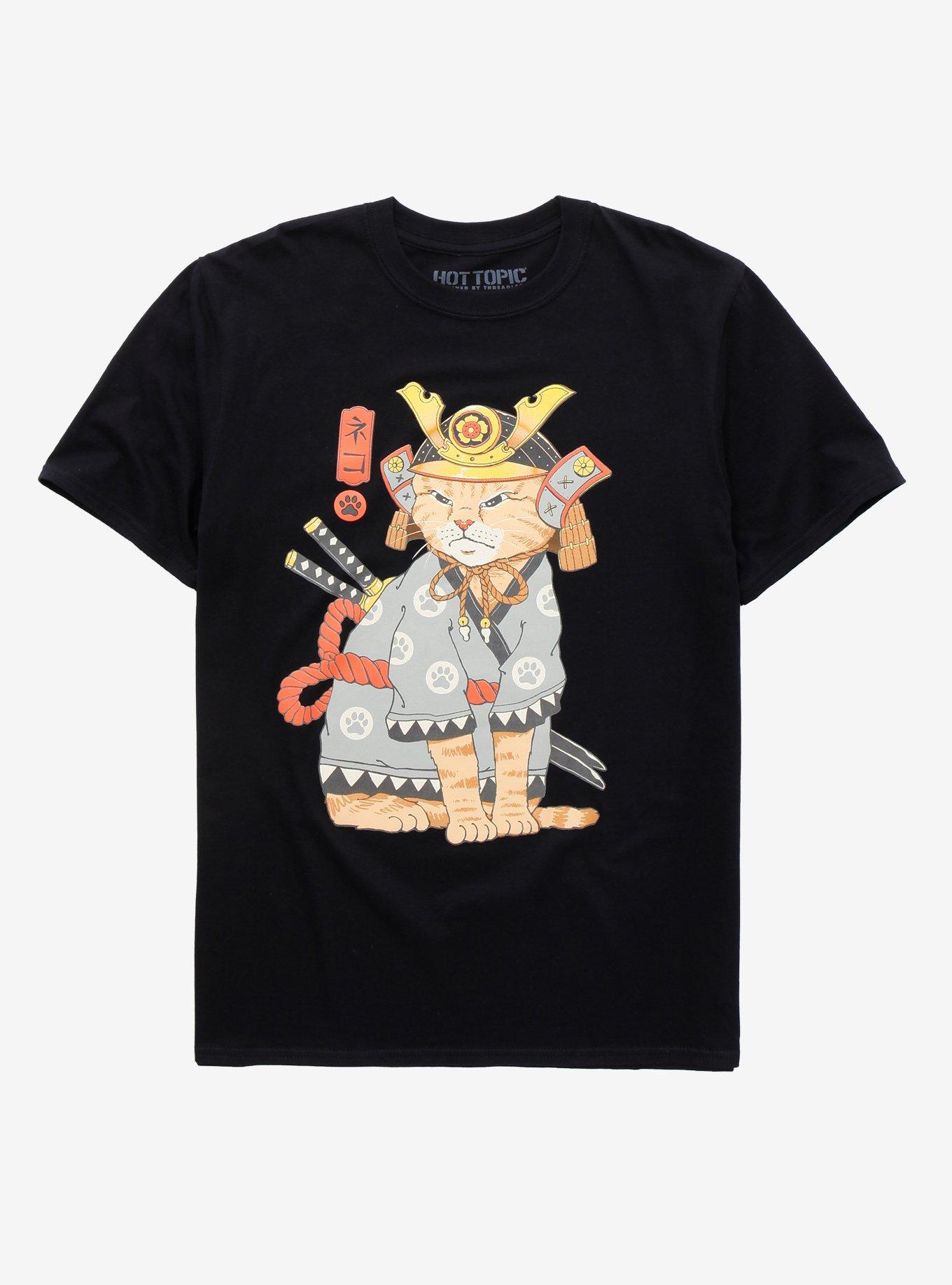 Neko Samurai T-Shirt By Vincent Trinidad, MULTI, hi-res