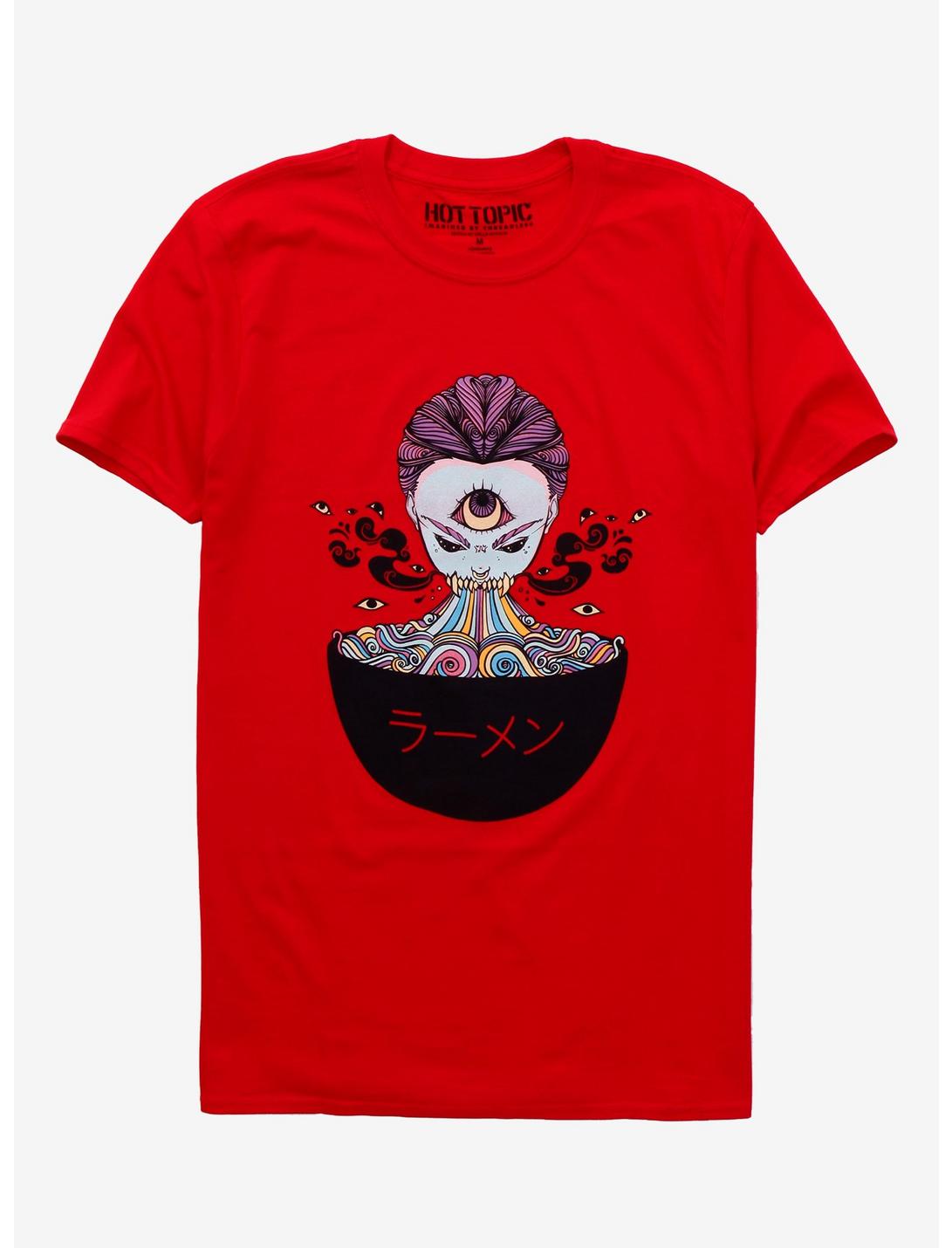 Ramen Third Eye Monster Girl T-Shirt By CellsDividing, MULTI, hi-res