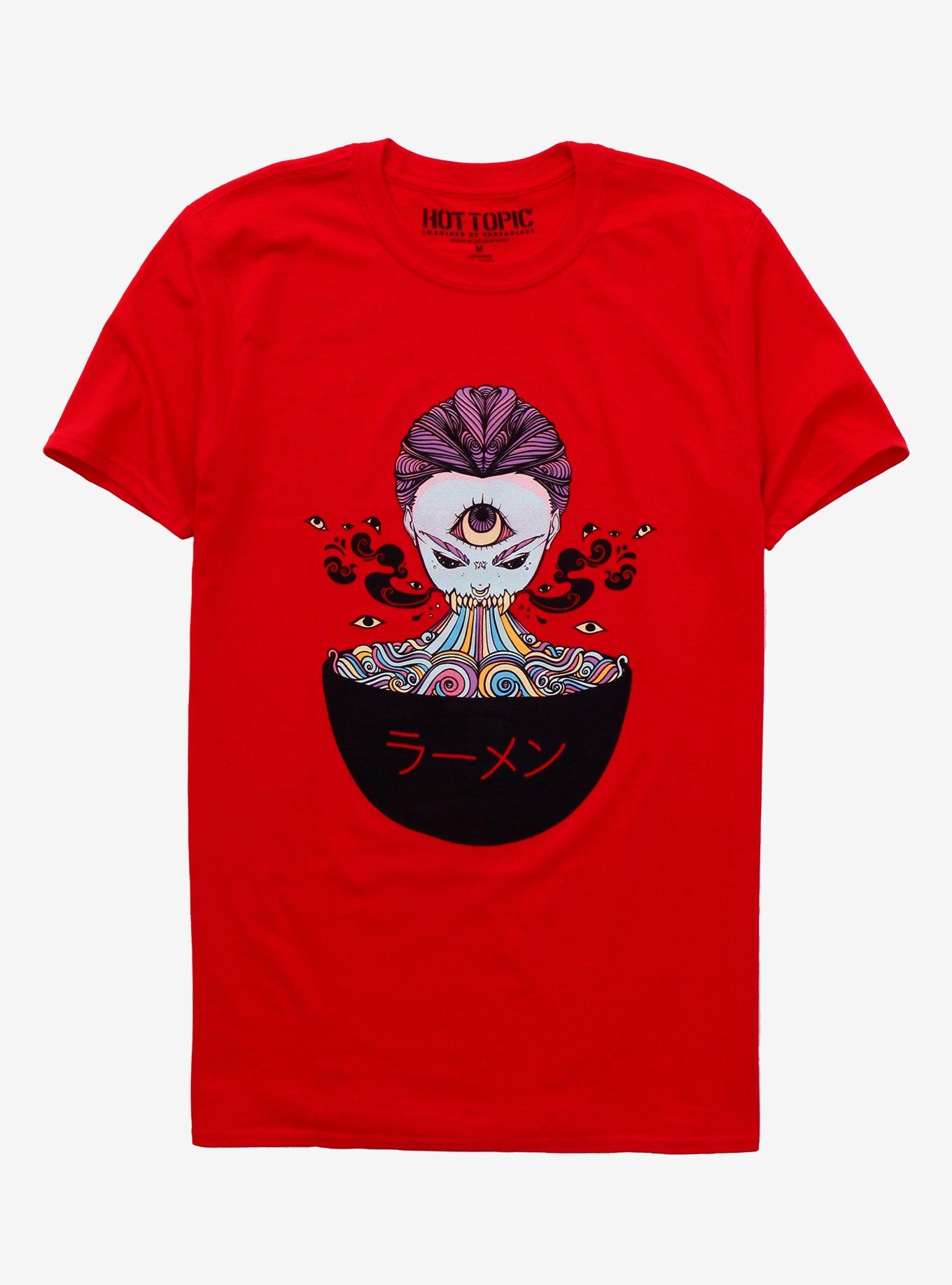 Ramen Third Eye Monster Girl T-Shirt By CellsDividing, MULTI, hi-res