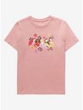 Disney Princess Floral Group Portrait Youth T-Shirt - BoxLunch Exclusive, LIGHT PINK, hi-res