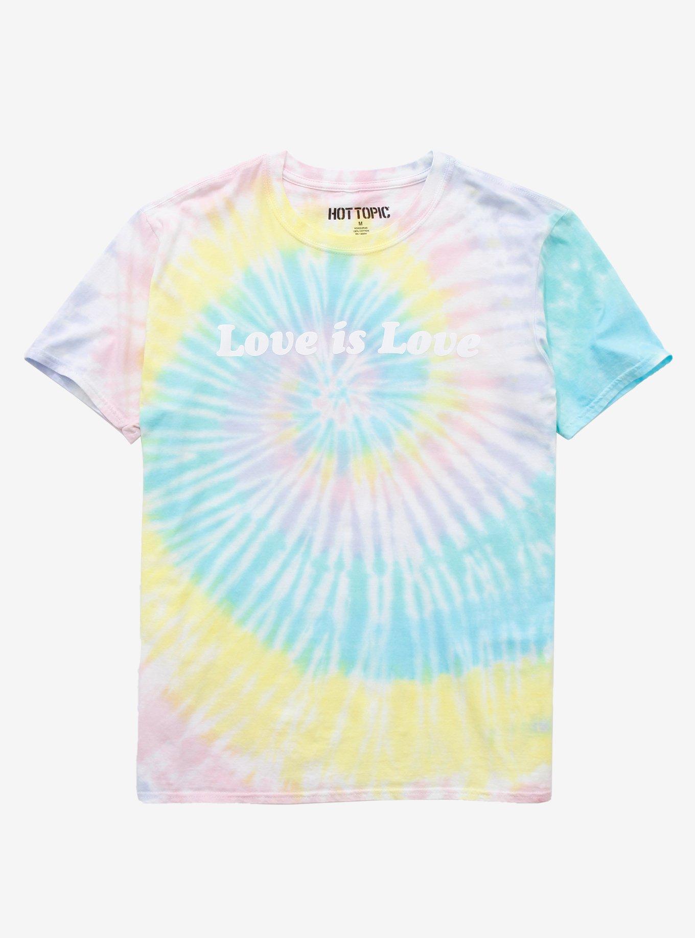 Love Is Love Pastel Rainbow Tie-Dye T-Shirt, RAINBOW, hi-res