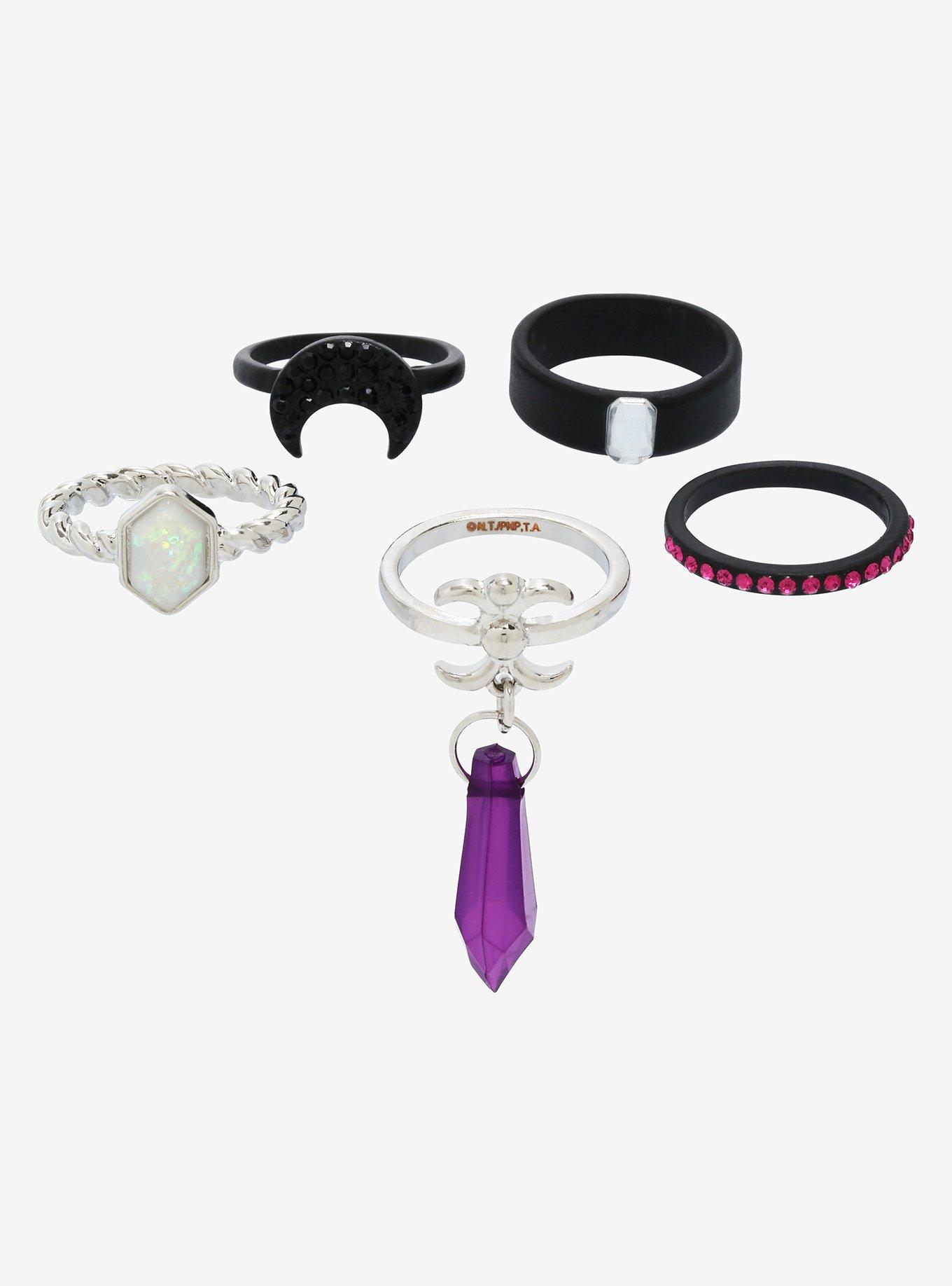 Sailor Moon Black Lady Ring Set - BoxLunch Exclusive, MULTI, hi-res