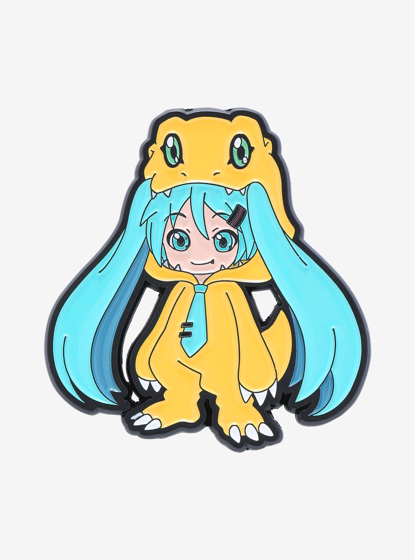 Hatsune Miku X Digimon Enamel Pin, , hi-res