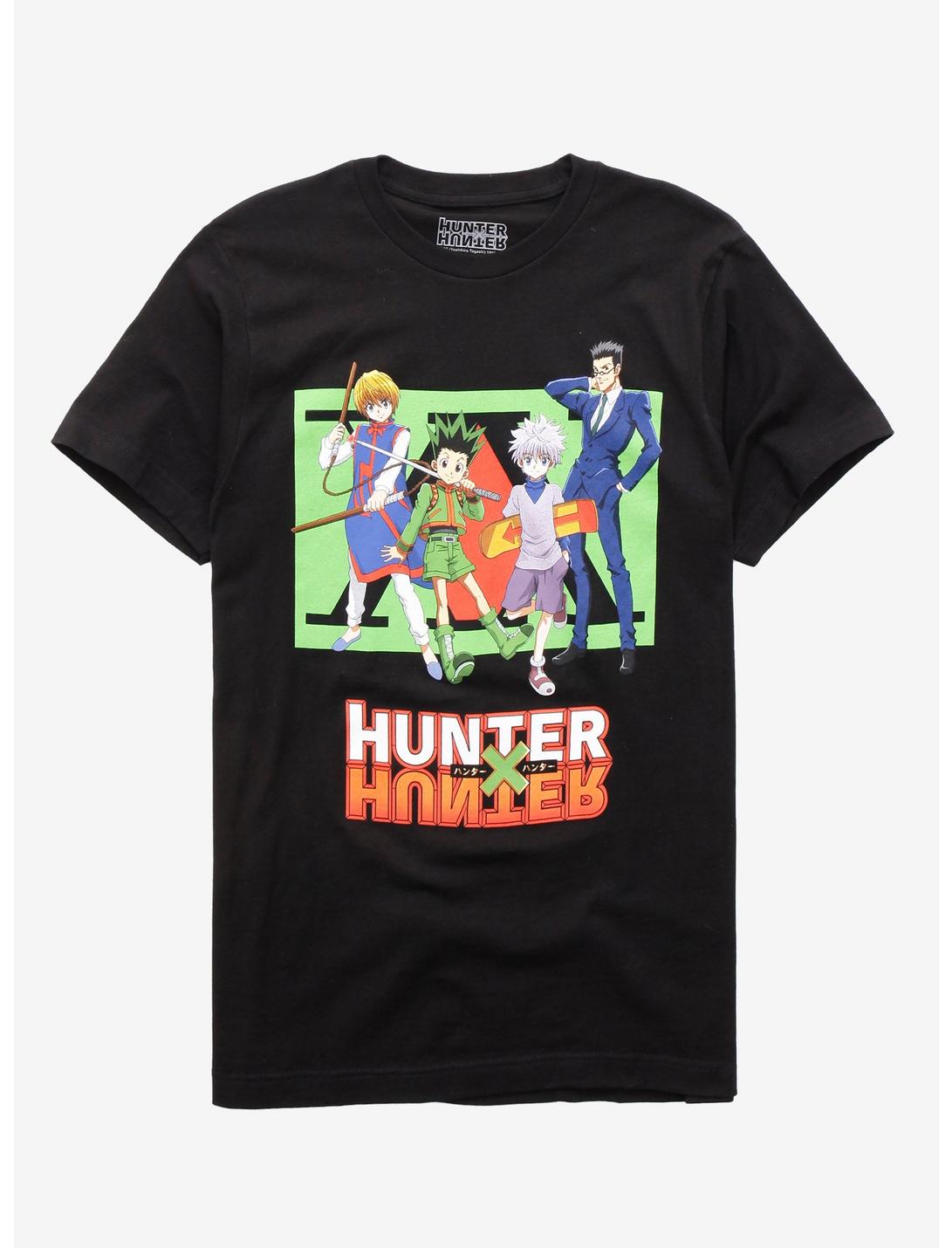 Hunter X Hunter Group & Logo T-Shirt, BLACK, hi-res