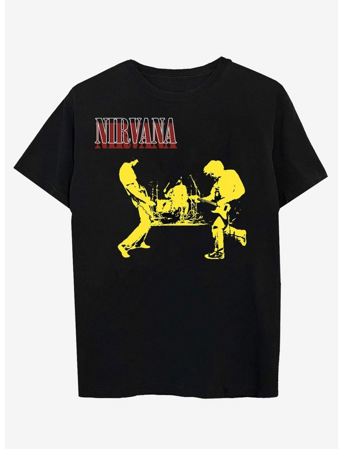 Nirvana Yellow Photo T-Shirt, BLACK, hi-res