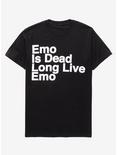 Dashboard Confessional Emo Is Dead T-Shirt, BLACK, hi-res