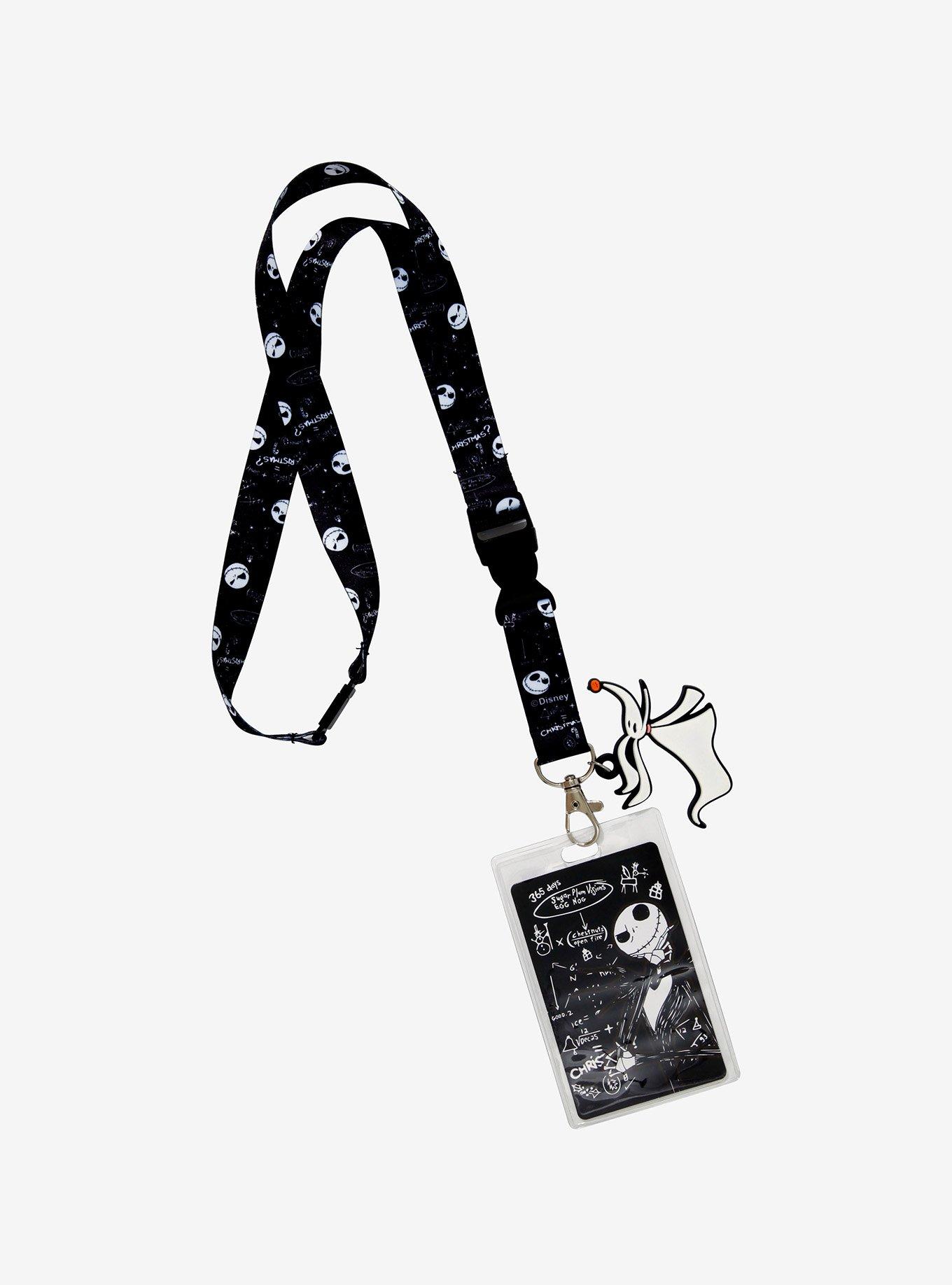 Disney The Nightmare Before Christmas Jack Skellington Chalkboard Lanyard - BoxLunch Exclusive, , hi-res