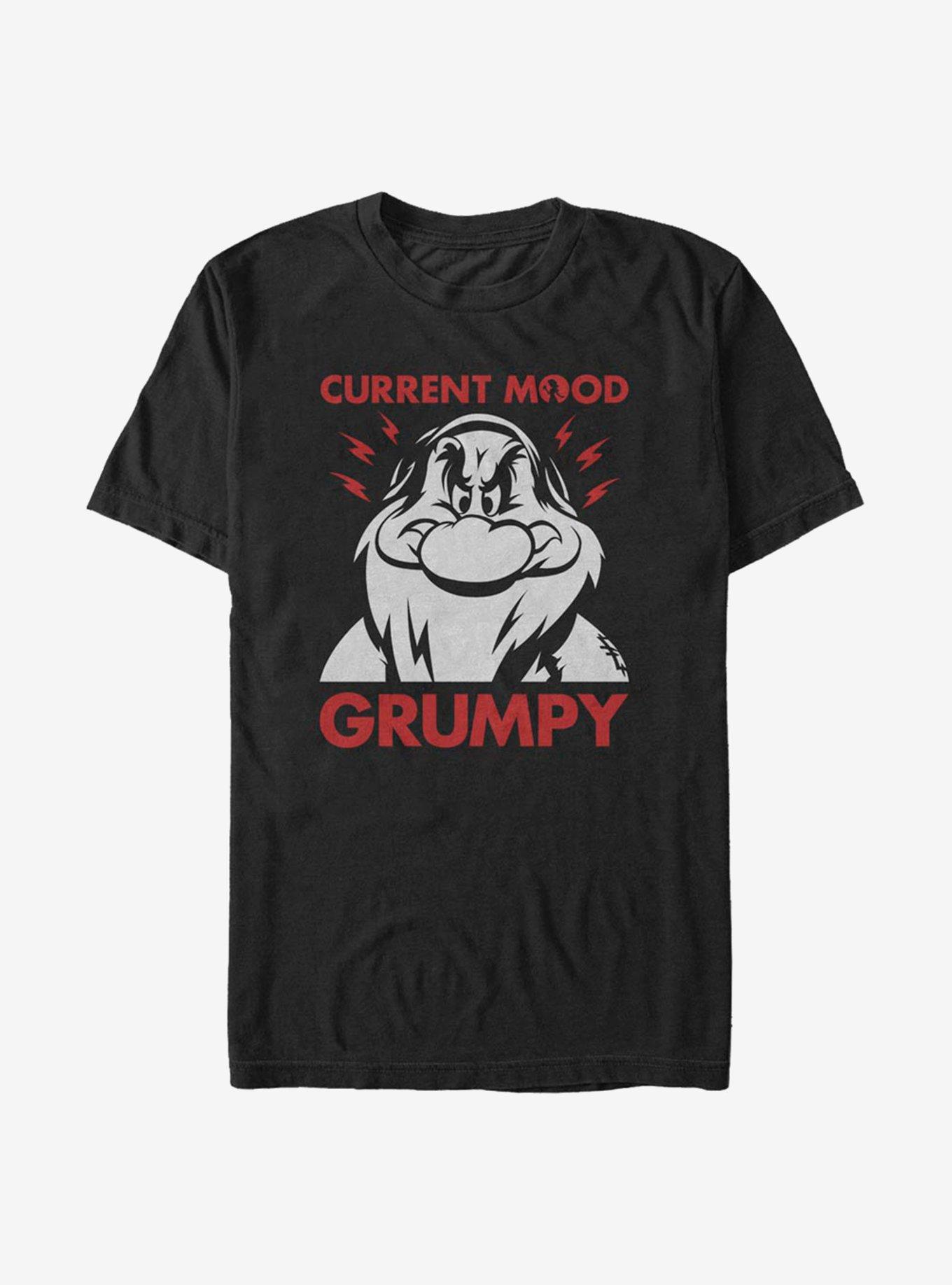Disney Snow White And The Seven Dwarfs Grumpy Mood T-Shirt, BLACK, hi-res