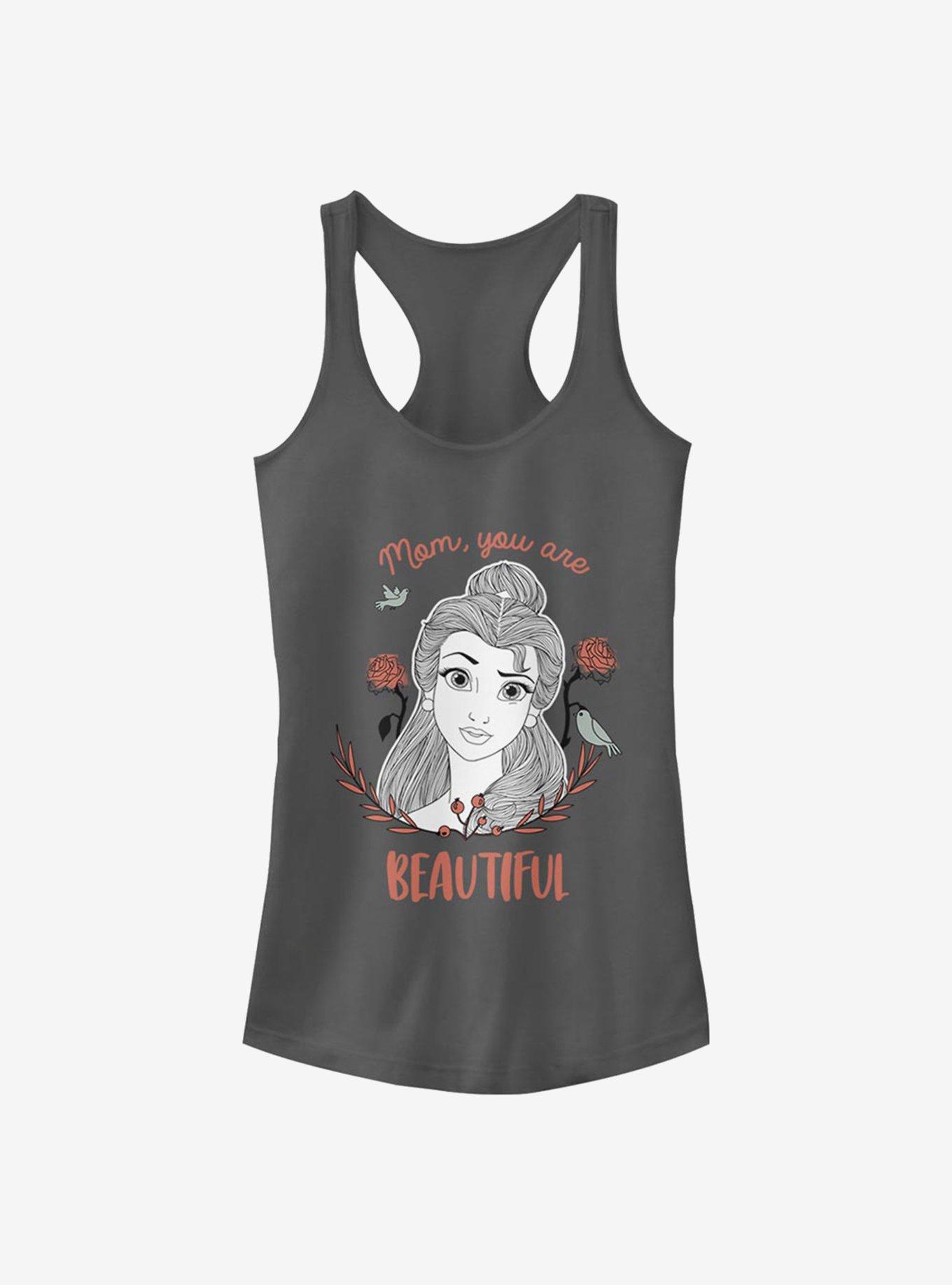 Disney Beauty And The Beast Beautiful Mom Girls Tank, CHARCOAL, hi-res