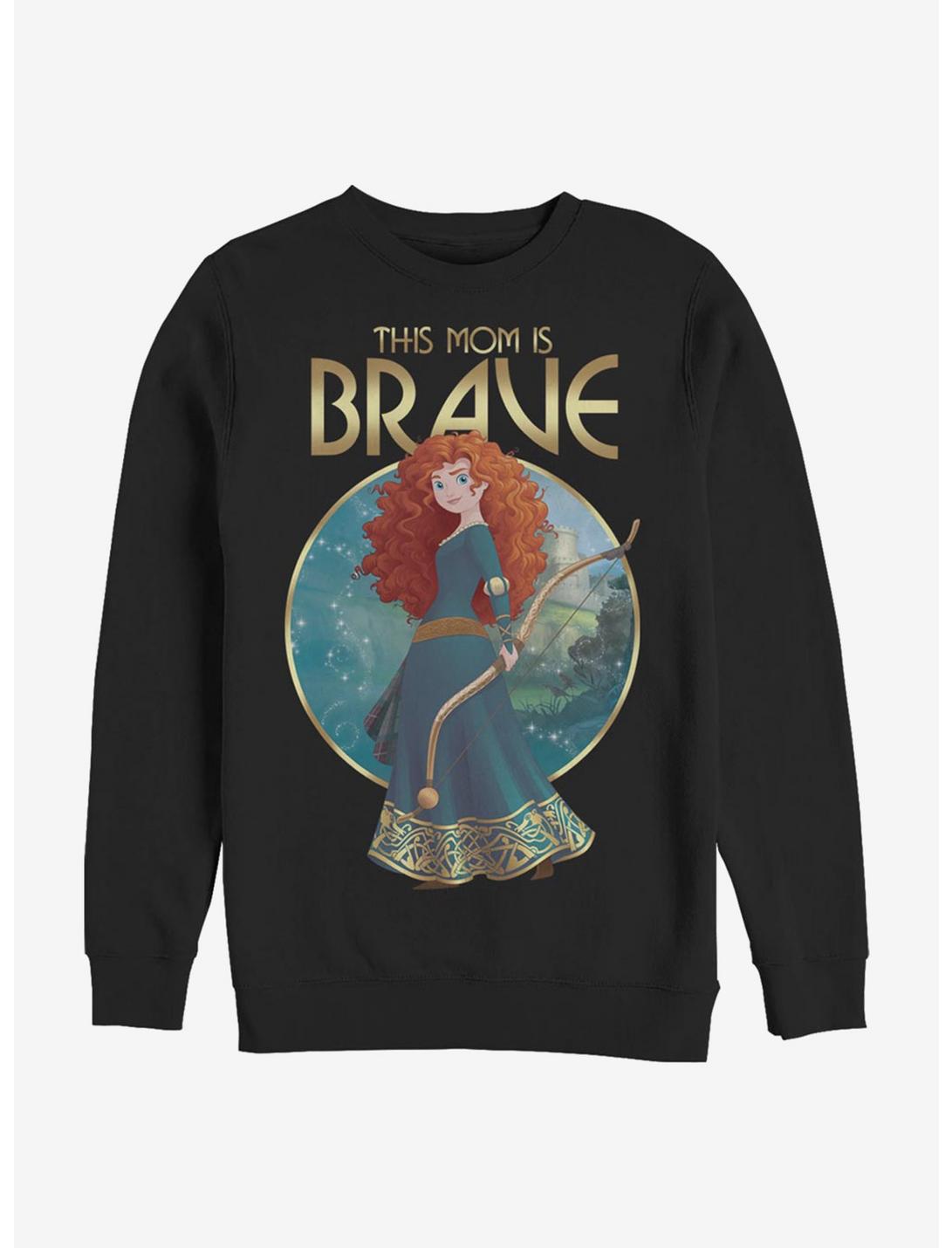 Disney Pixar Brave This Mom Is Brave Crew Sweatshirt, BLACK, hi-res