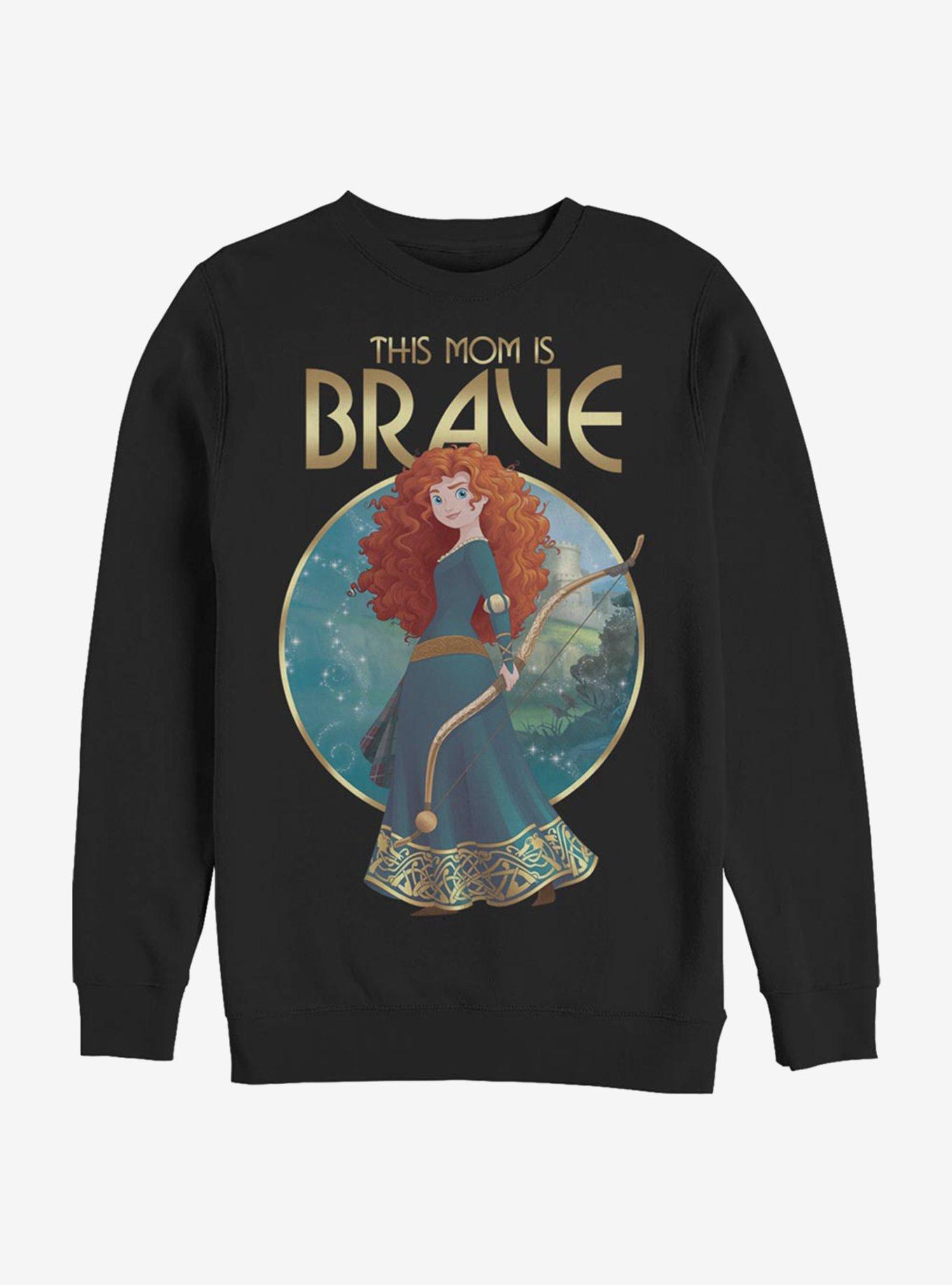 Disney Pixar Brave This Mom Is Brave Crew Sweatshirt, BLACK, hi-res