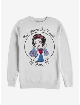 Disney Snow White And The Seven Dwarfs Fairest Crew Sweatshirt, WHITE, hi-res