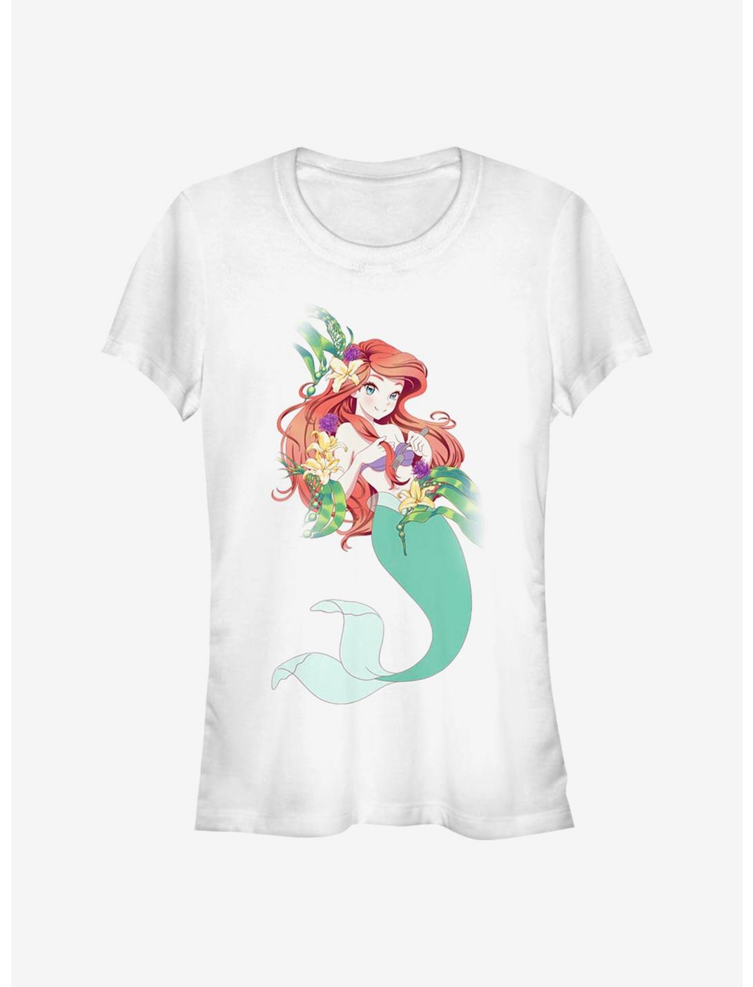 Disney The Little Mermaid Ariel Kawaii Girls T-Shirt, WHITE, hi-res
