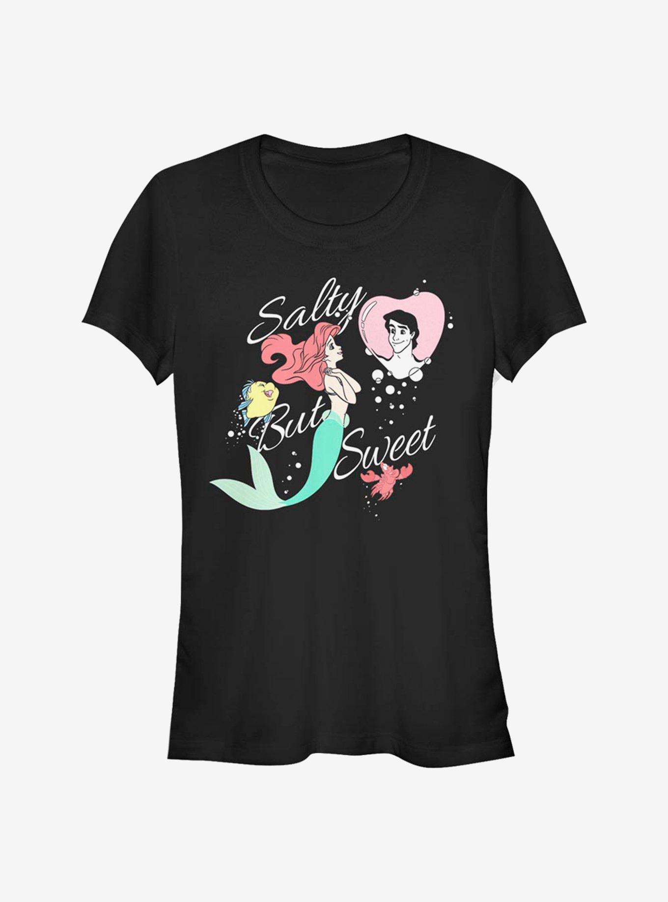 Disney The Little Mermaid Salty But Sweet Girls T-Shirt, BLACK, hi-res