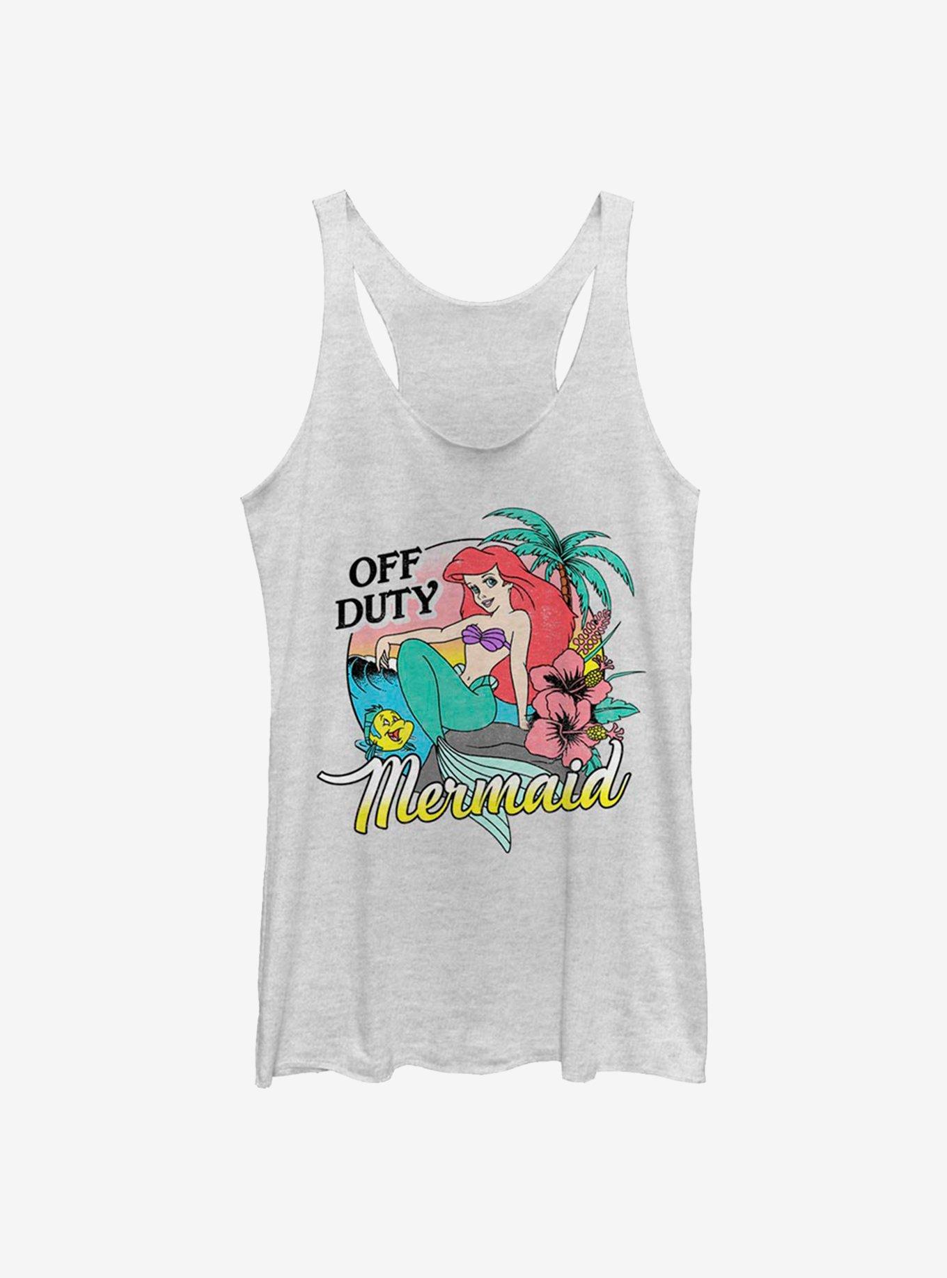 Disney The Little Mermaid Vacation Mermaid Girls Tank, WHITE HTR, hi-res