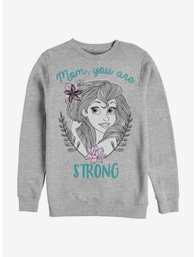 Disney The Little Mermaid Strong Mom Crew Sweatshirt, ATH HTR, hi-res