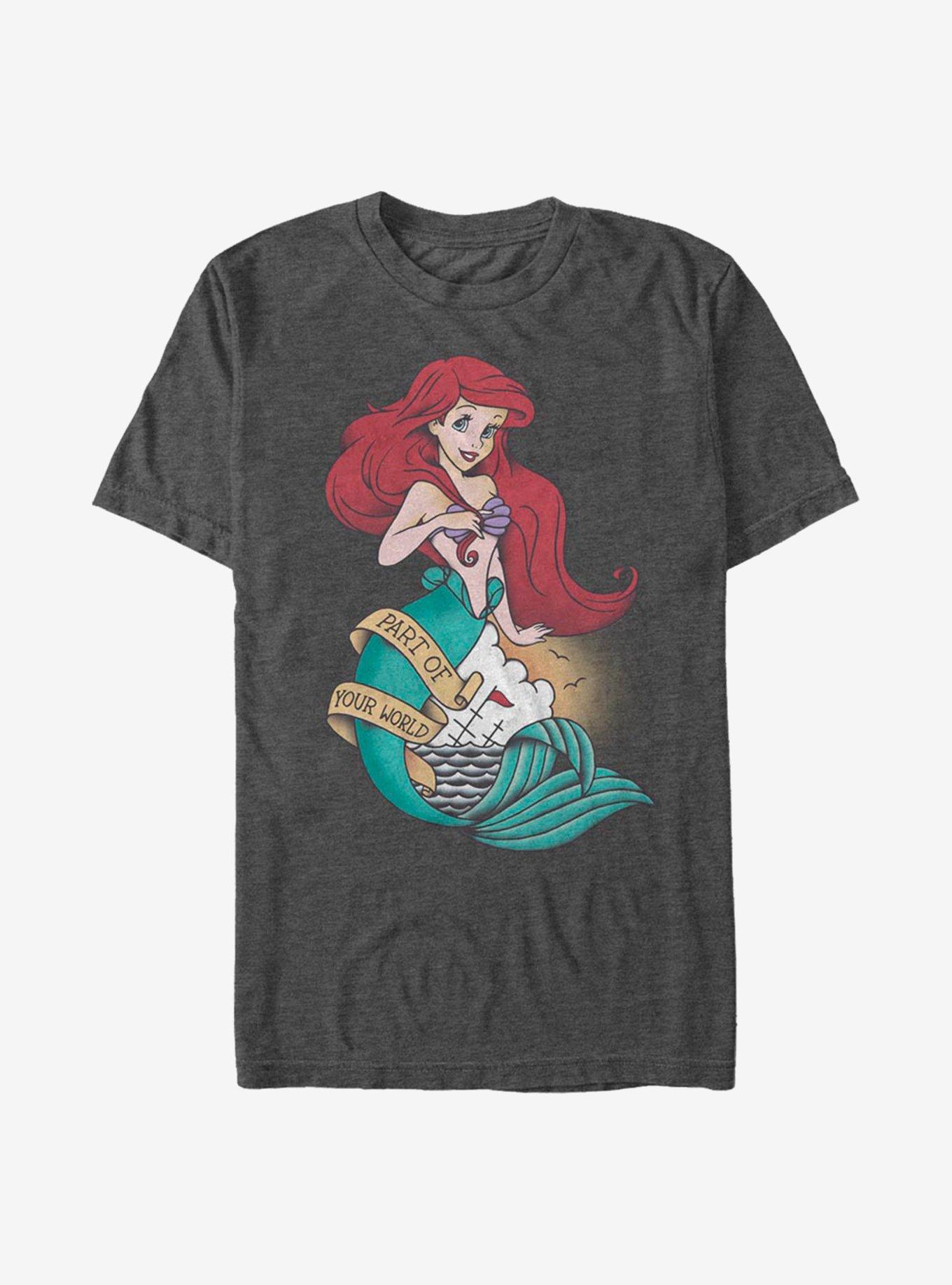 Disney The Little Mermaid Sailor Ariel T-Shirt - GREY | Hot Topic