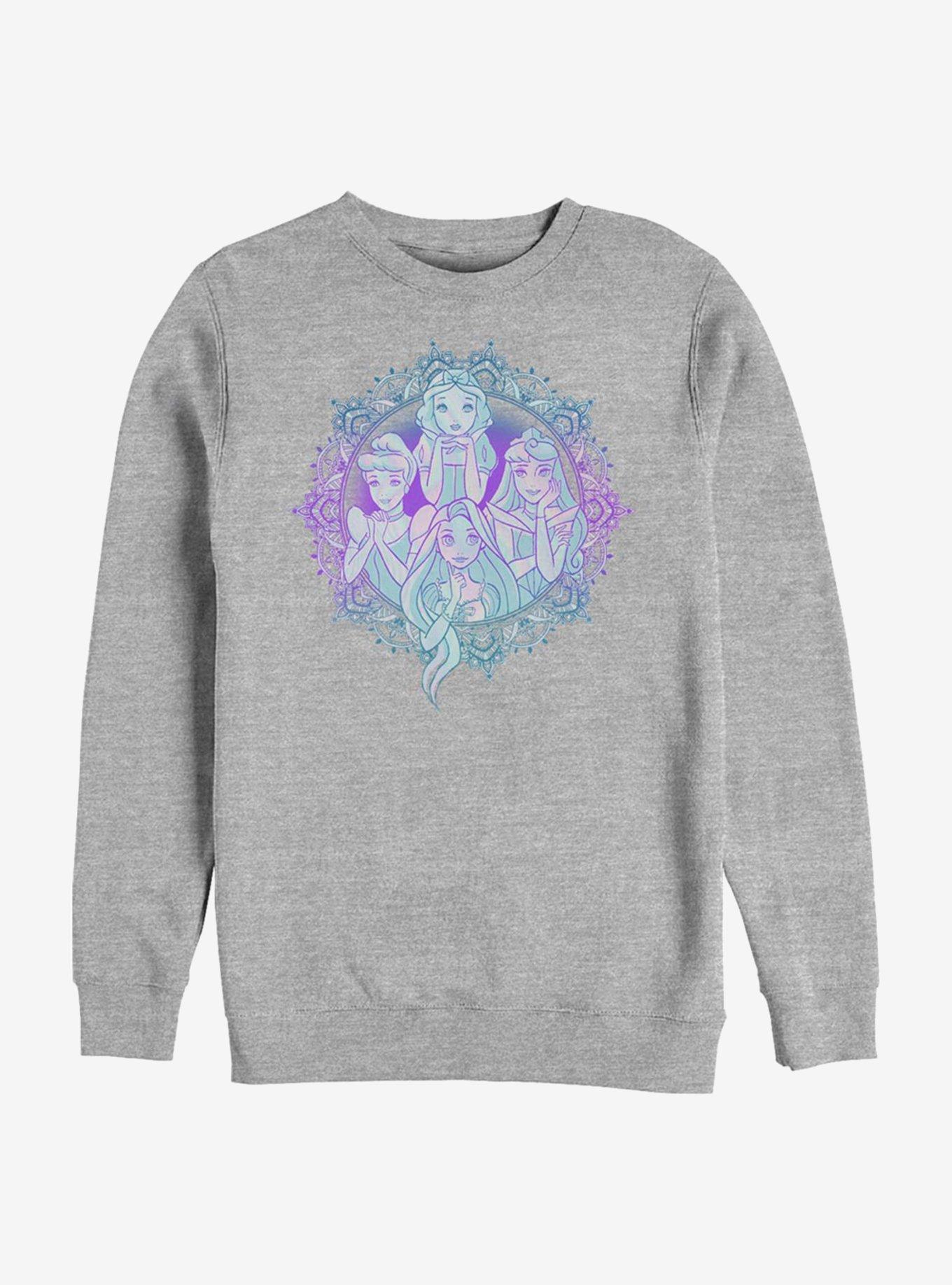 Disney Princess Simple Art Crew Sweatshirt, ATH HTR, hi-res