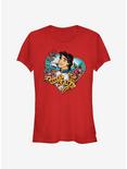 Disney The Little Mermaid Eric Great Catch Girls T-Shirt, RED, hi-res